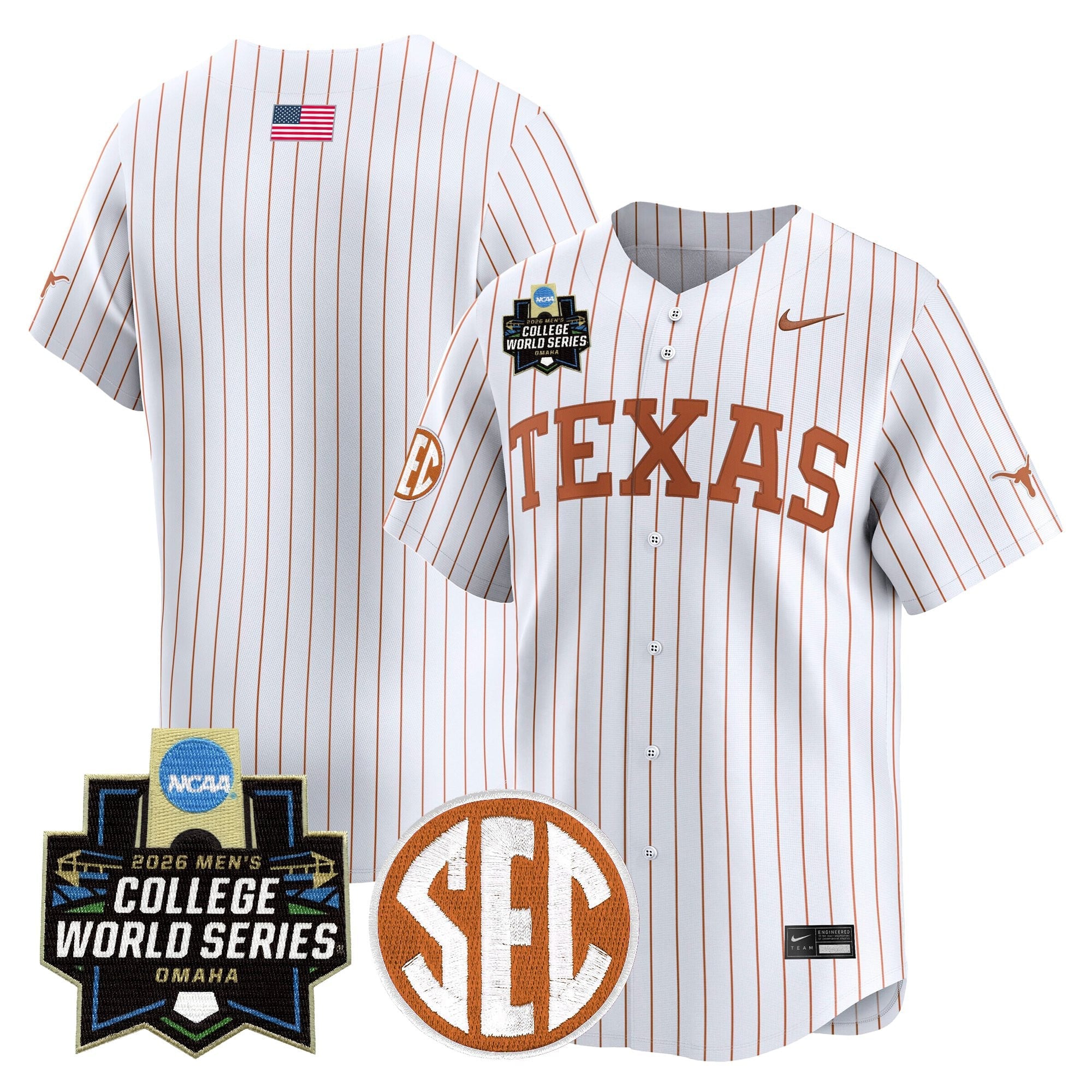 Men's Texas Longhorns 2026 World Series Vapor Premier Limited Jersey - All Stitched