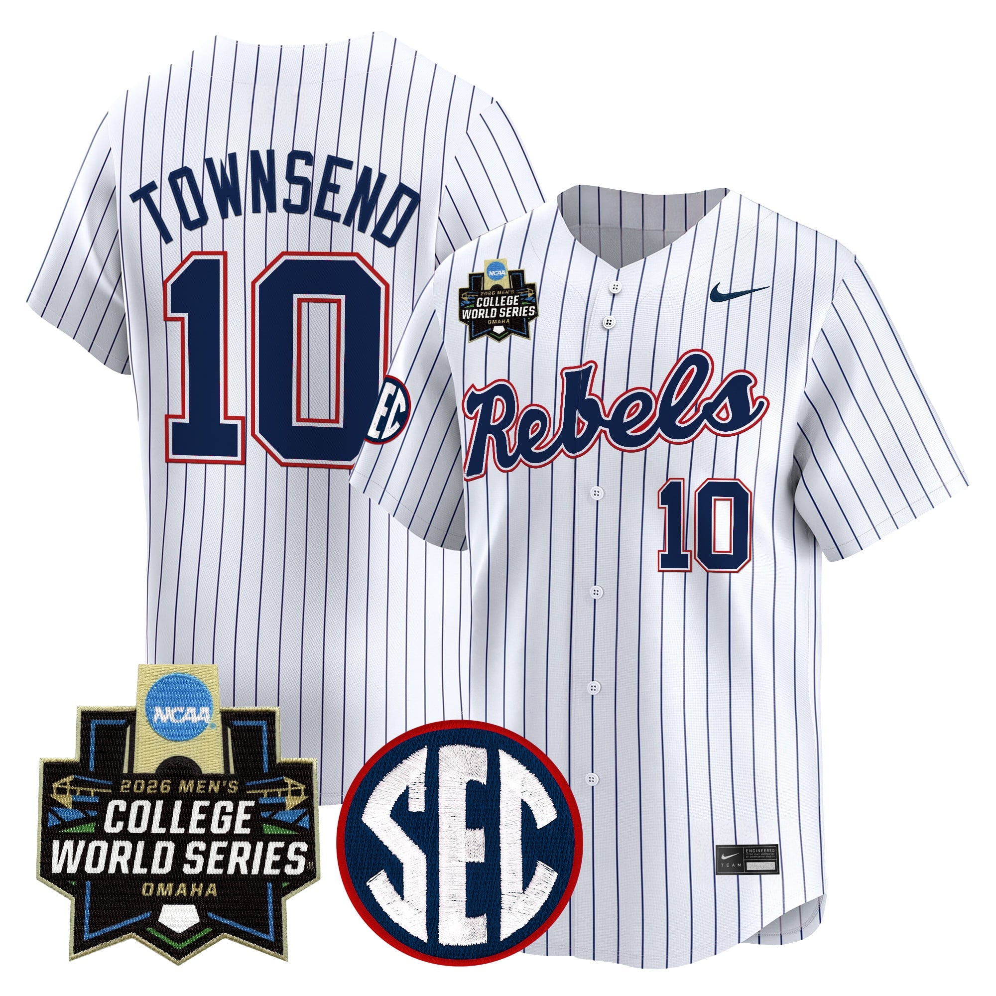Men's Ole Miss Rebels 2026 World Series Vapor Premier Limited Jersey - All Stitched