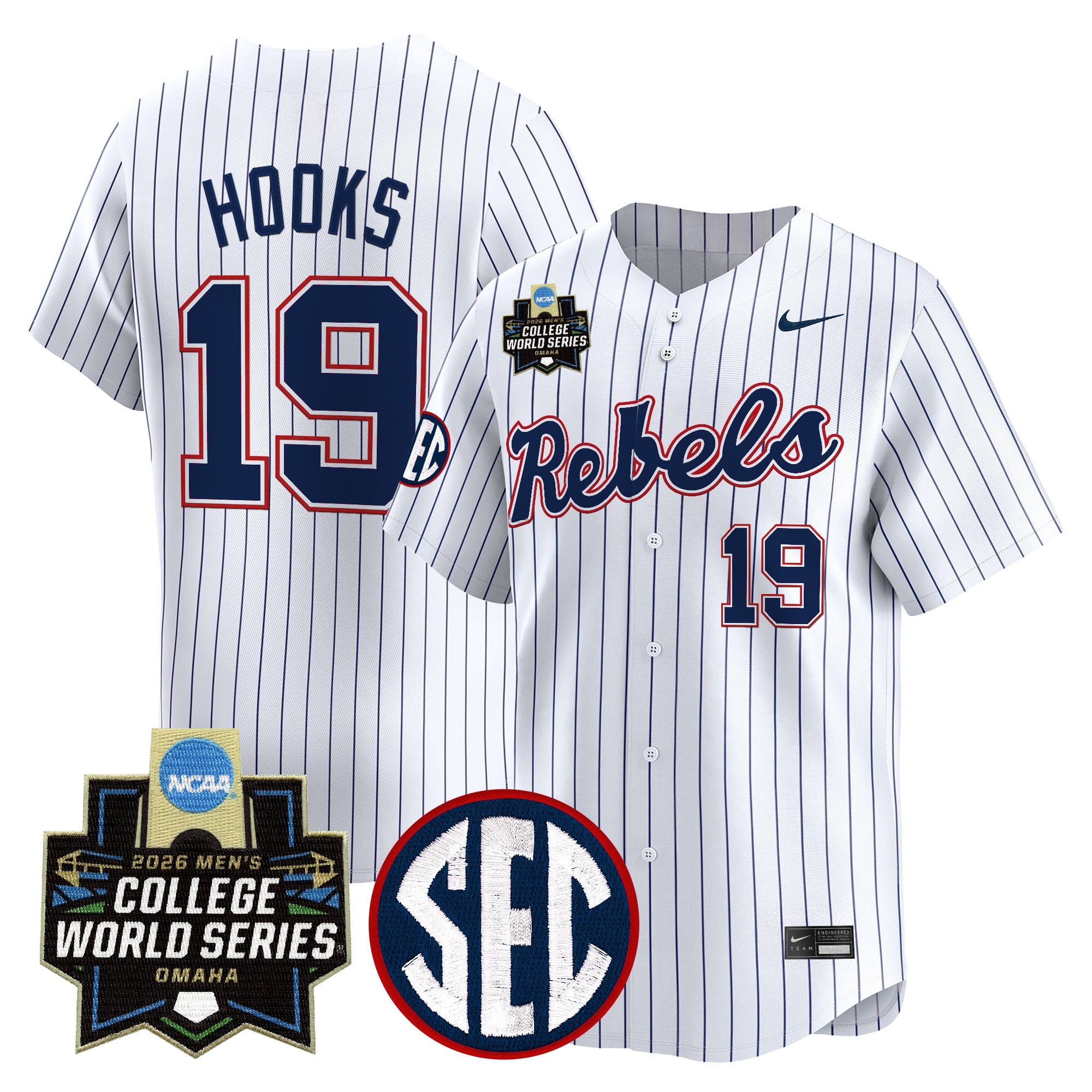 Men's Ole Miss Rebels 2026 World Series Vapor Premier Limited Jersey - All Stitched