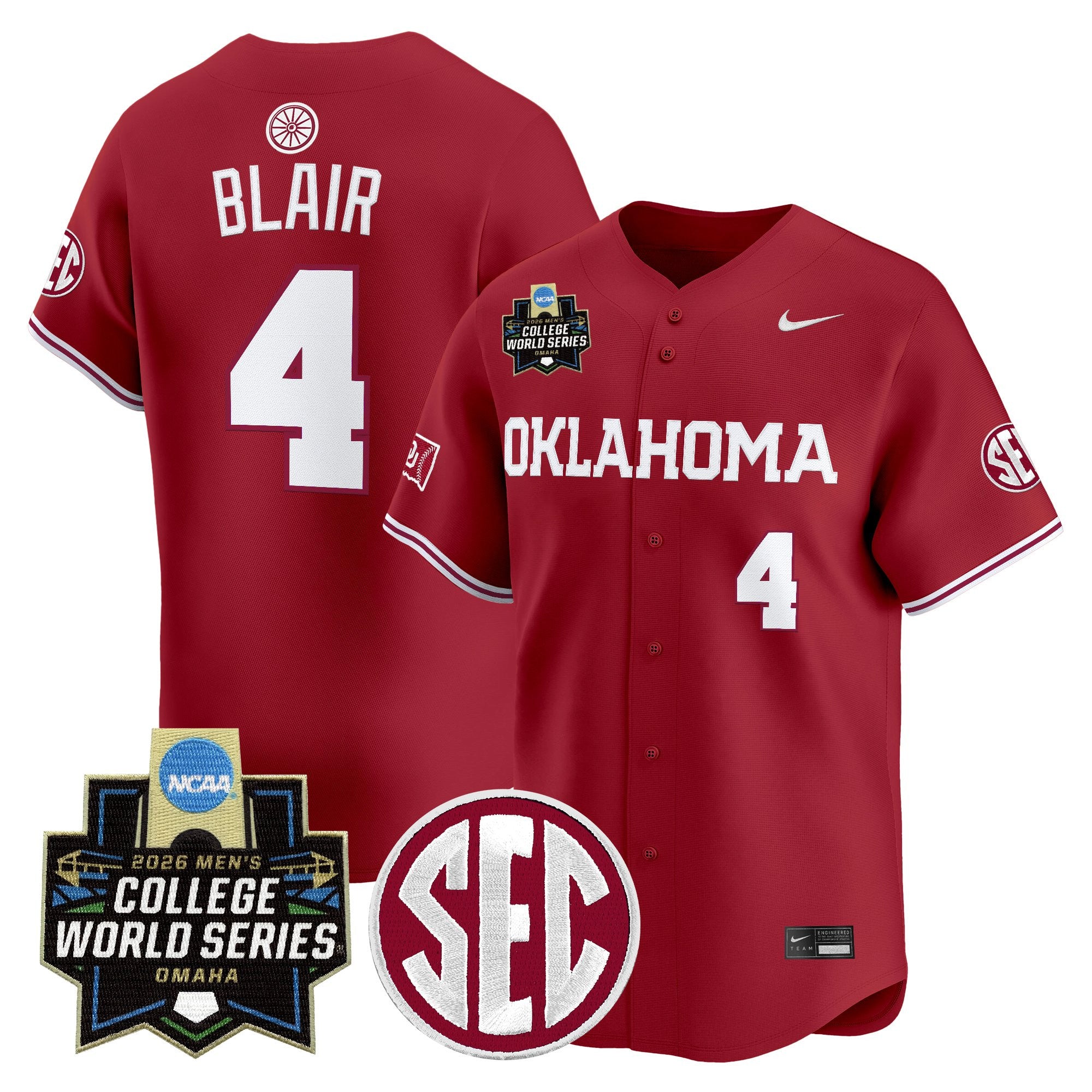 Men's Oklahoma Sooners 2026 World Series Vapor Premier Limited Jersey - All Stitched