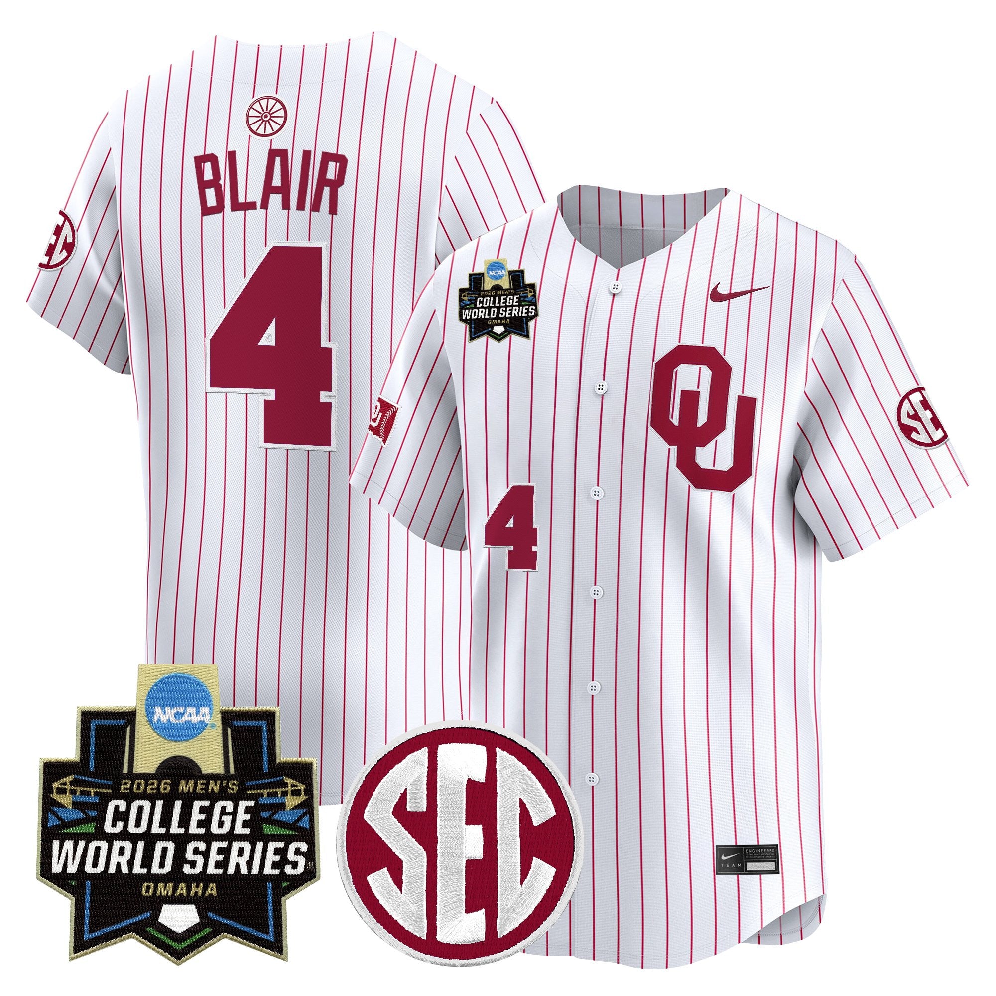 Men's Oklahoma Sooners 2026 World Series Vapor Premier Limited Jersey - All Stitched