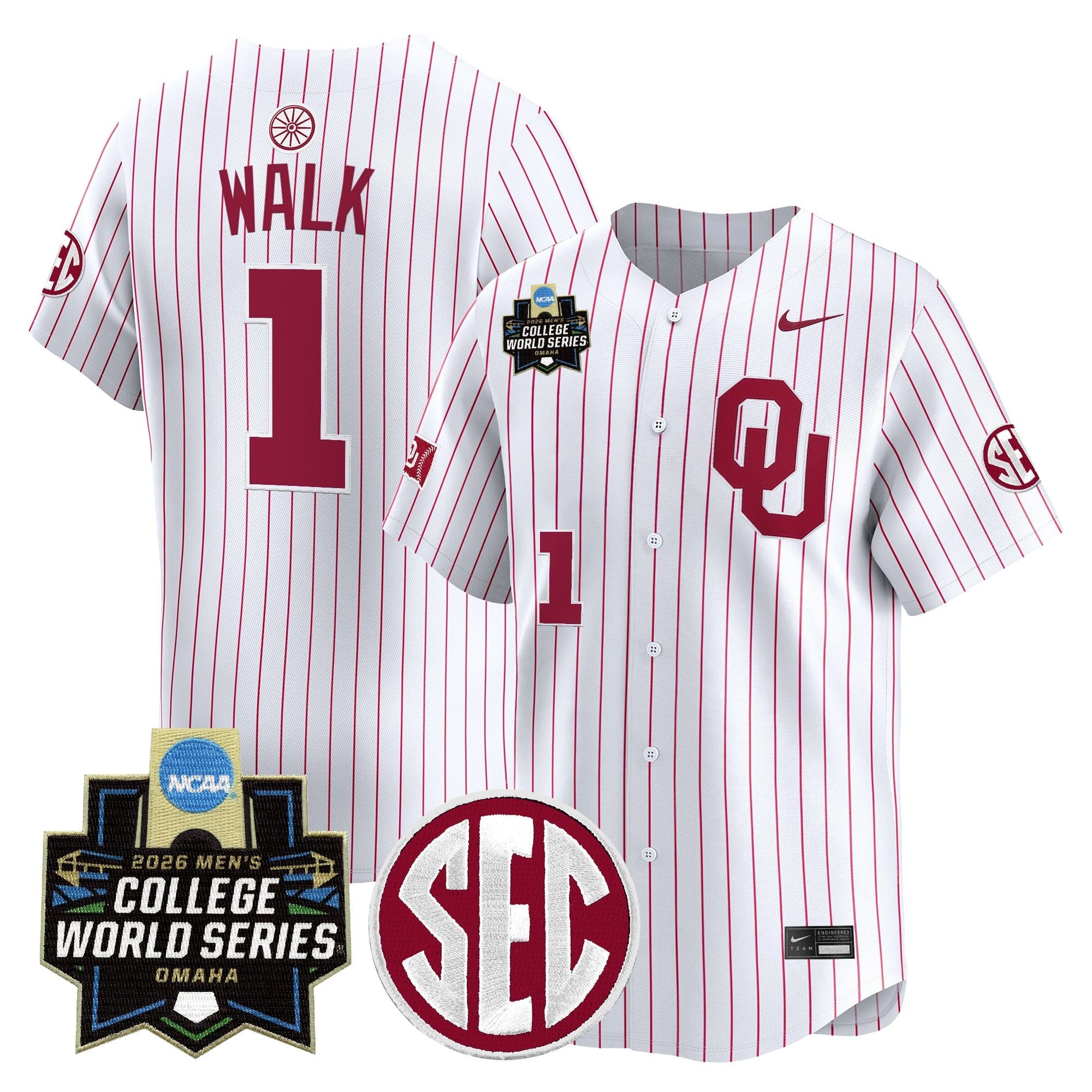 Men's Oklahoma Sooners 2026 World Series Vapor Premier Limited Jersey - All Stitched