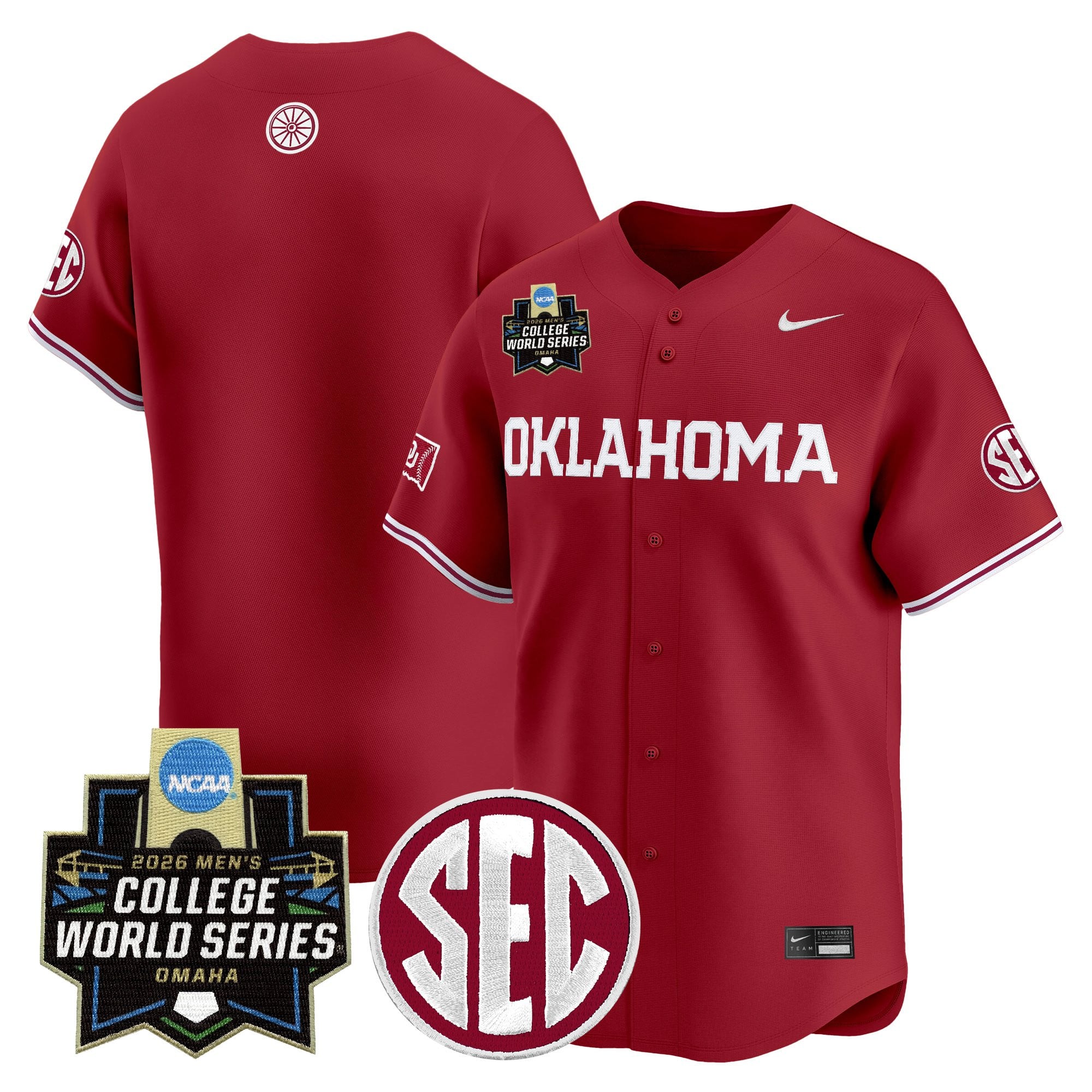 Men's Oklahoma Sooners 2026 World Series Vapor Premier Limited Jersey - All Stitched