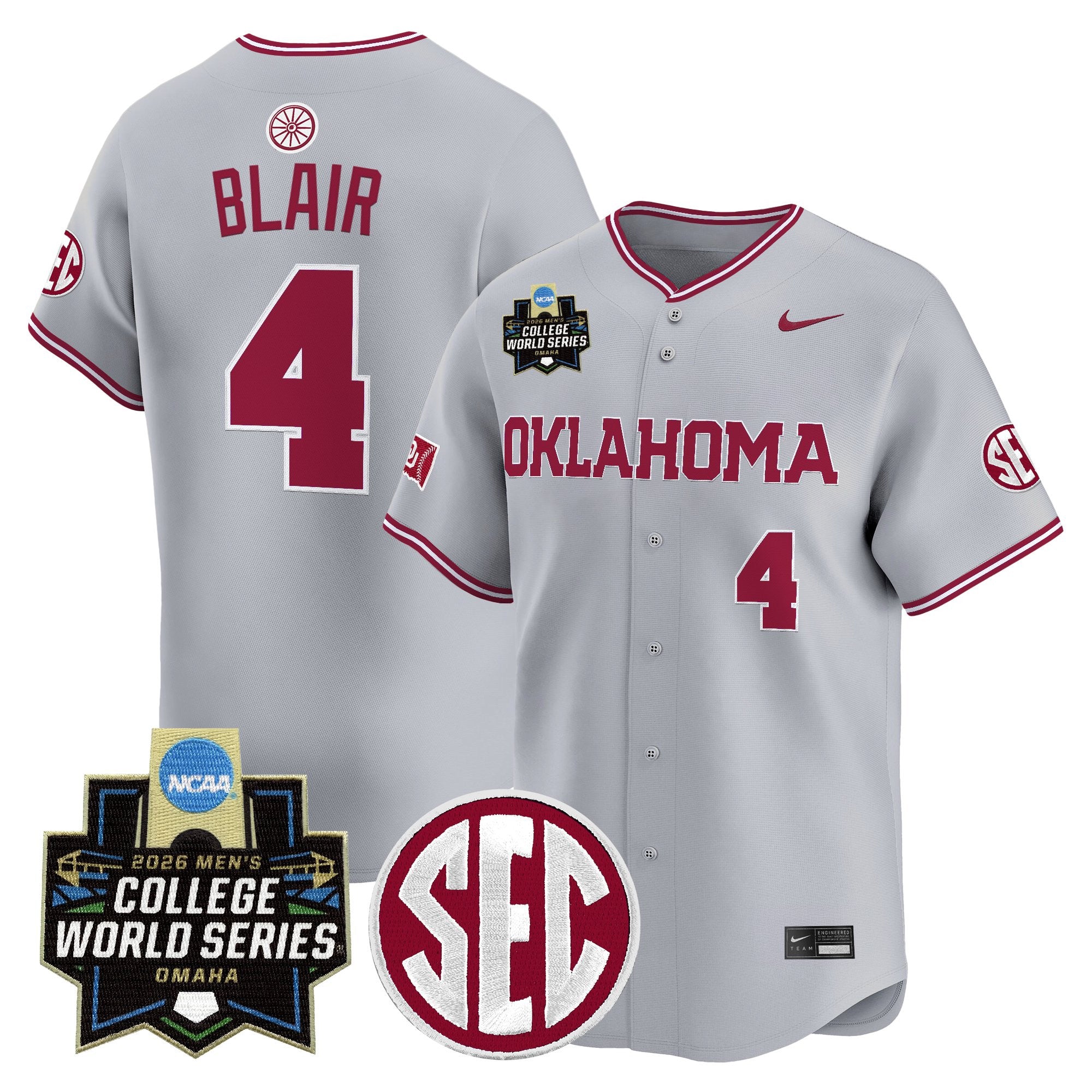 Men's Oklahoma Sooners 2026 World Series Vapor Premier Limited Jersey - All Stitched