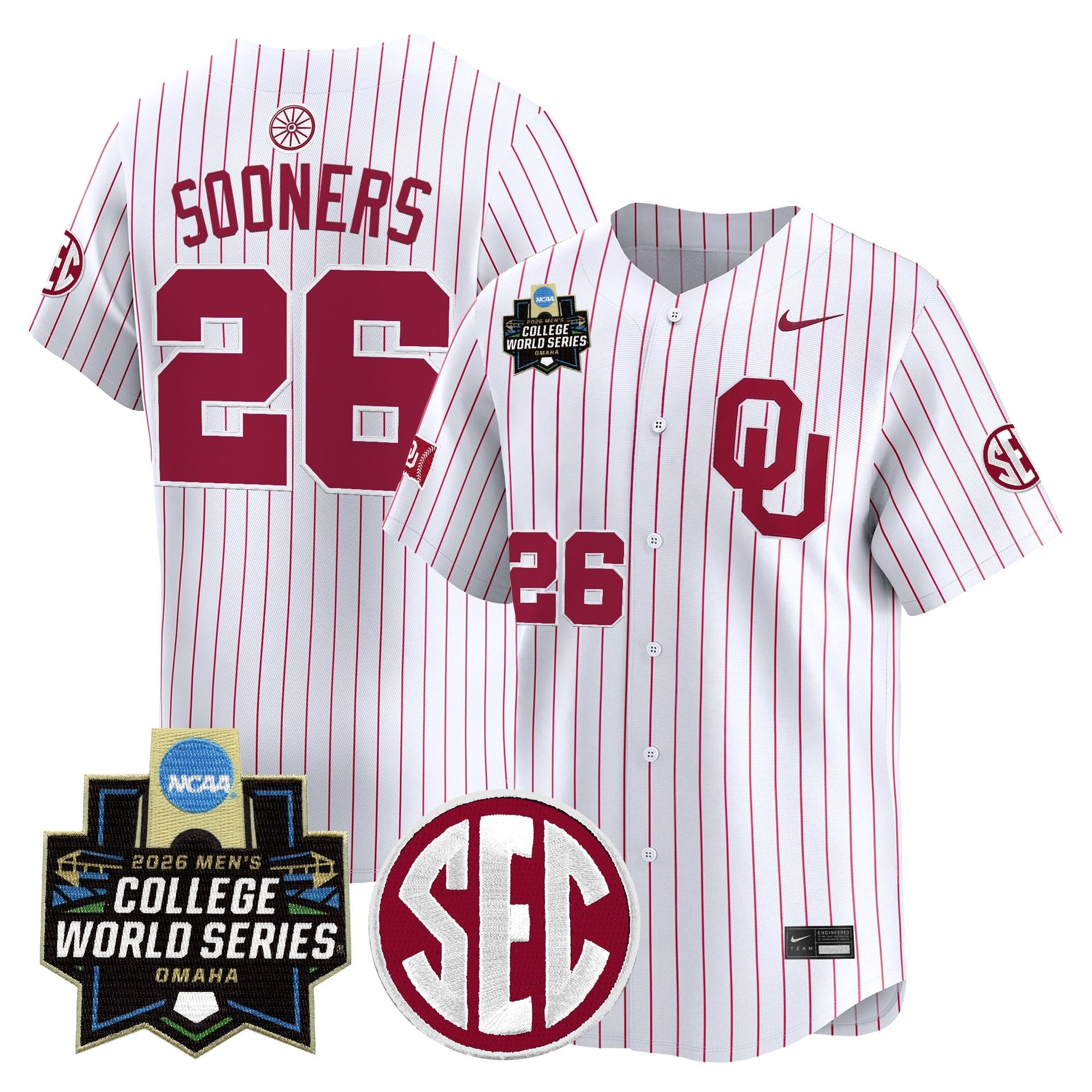 Men's Oklahoma Sooners 2026 World Series Vapor Premier Limited Jersey - All Stitched