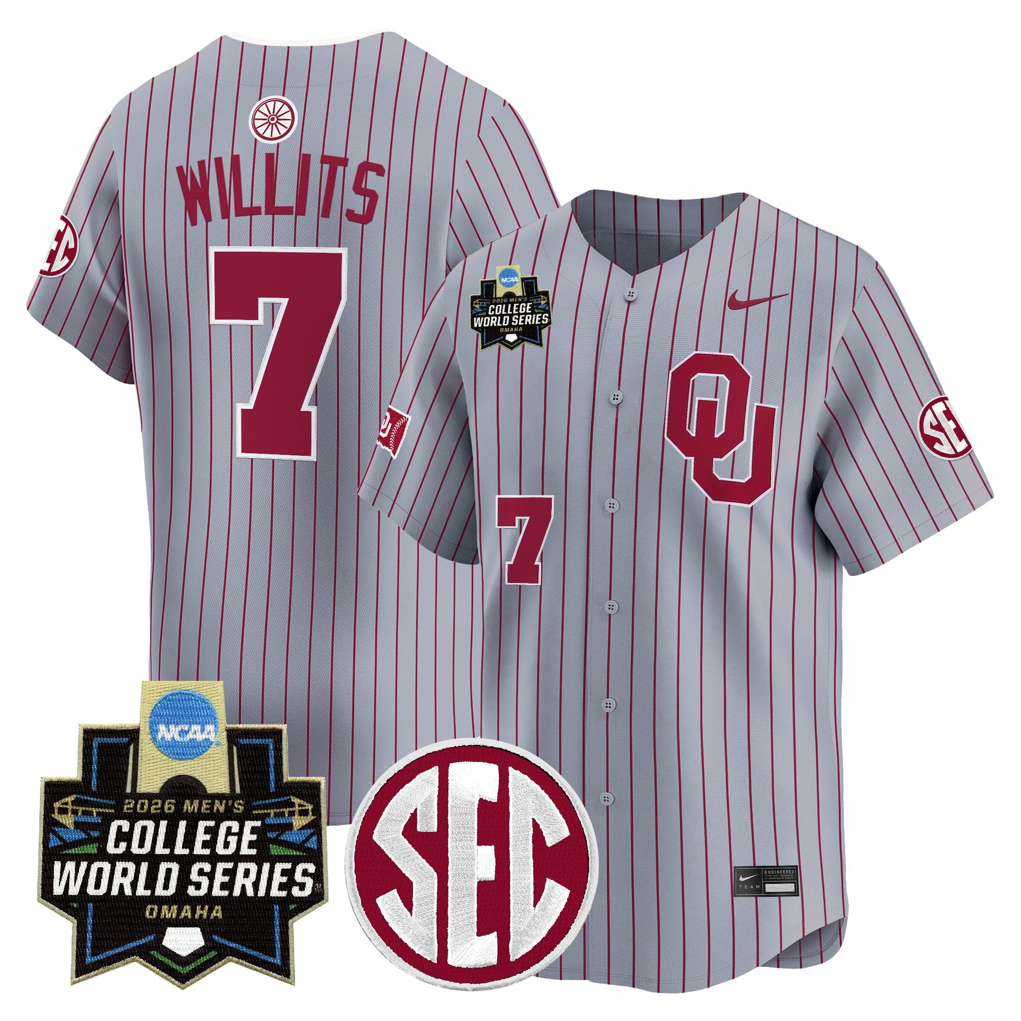 Men's Oklahoma Sooners 2026 World Series Vapor Premier Limited Jersey - All Stitched