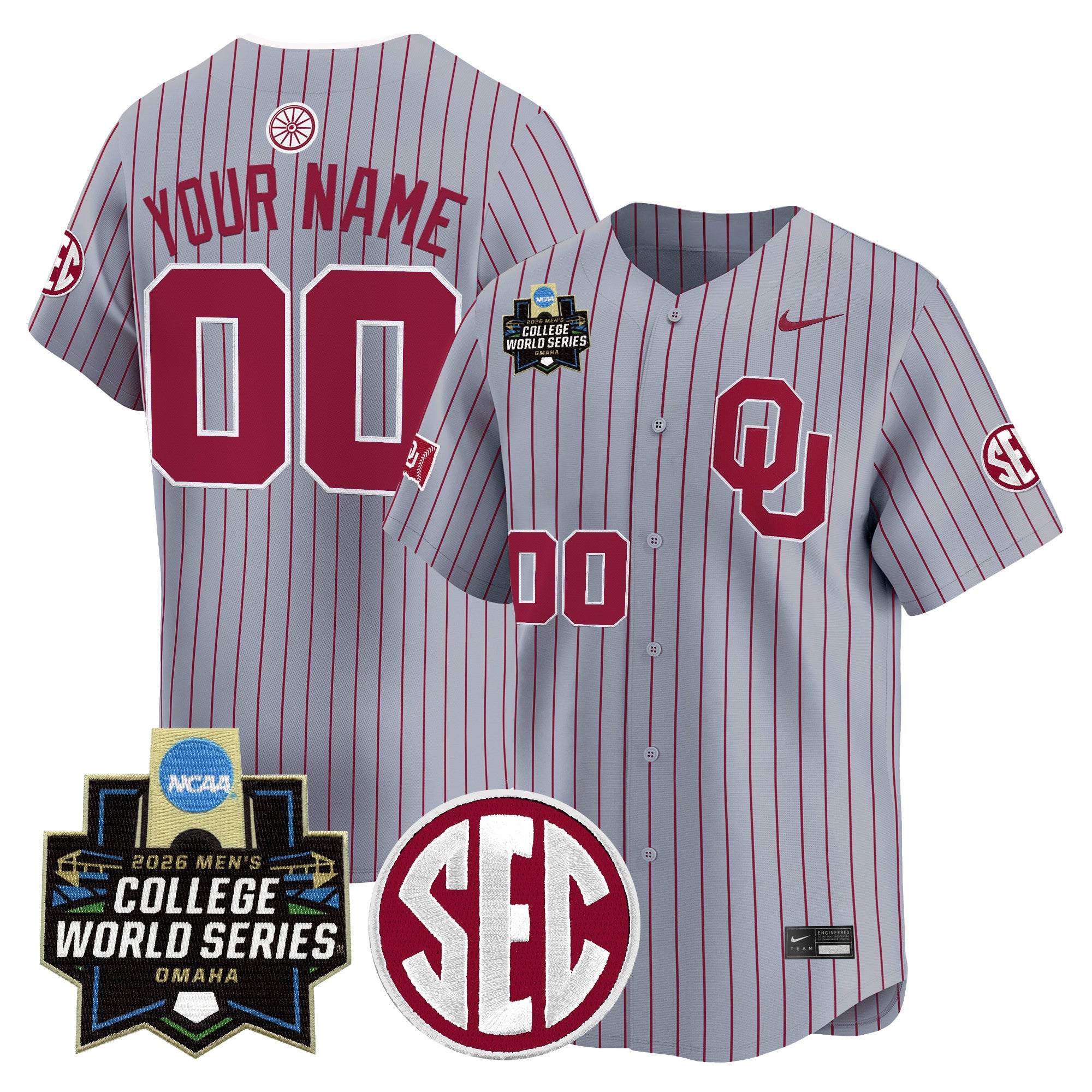 Oklahoma Sooners 2026 World Series Vapor Premier Limited Custom Jersey - All Stitched