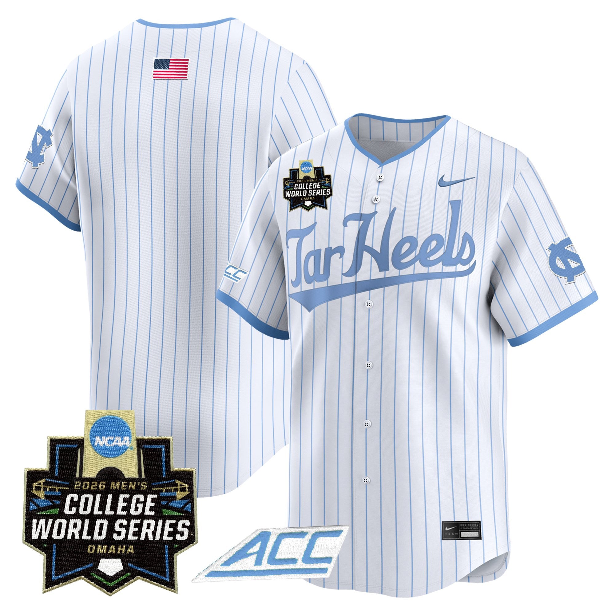 Men's North Carolina Tar Heels 2026 World Series Vapor Premier Limited Jersey - All Stitched