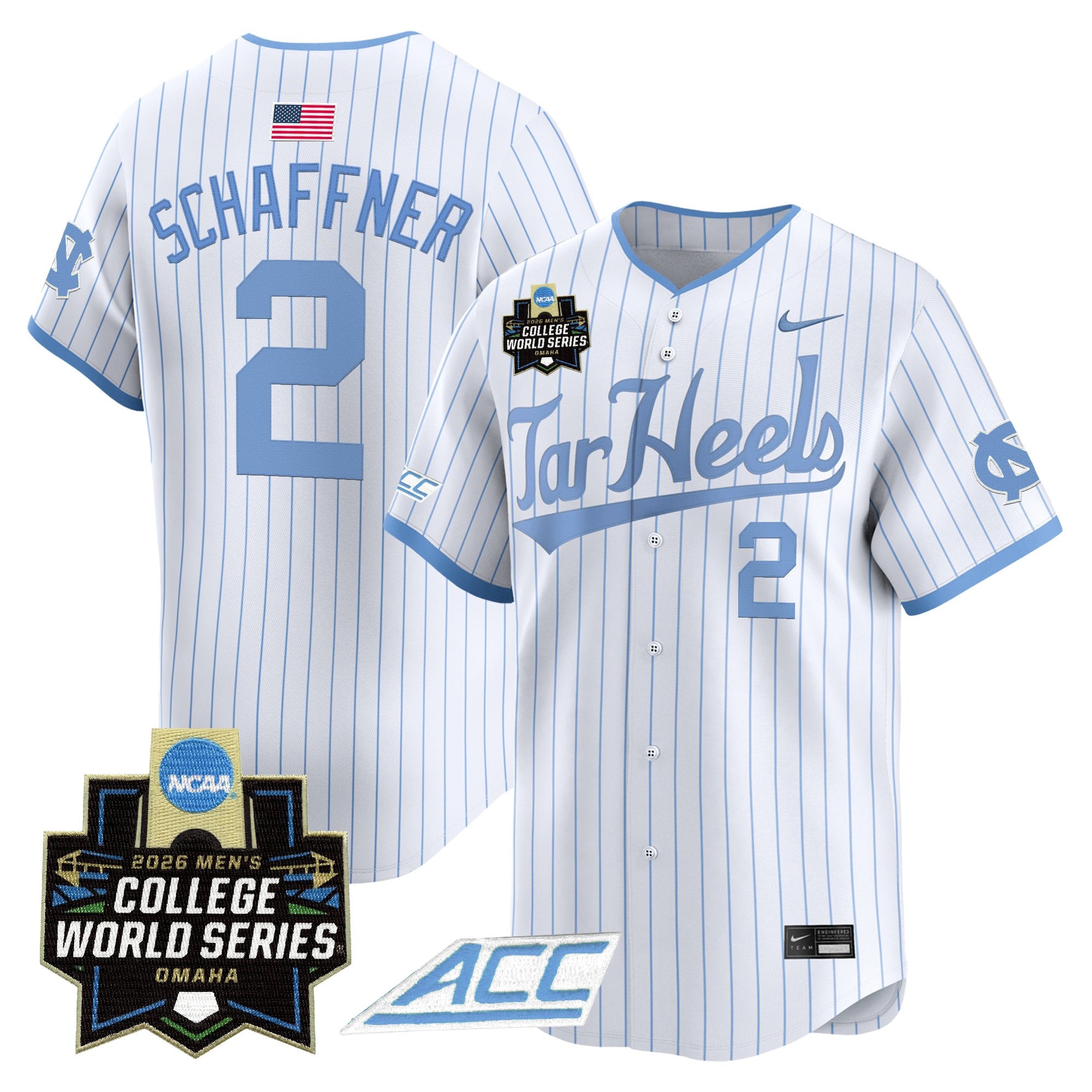Men's North Carolina Tar Heels 2026 World Series Vapor Premier Limited Jersey - All Stitched