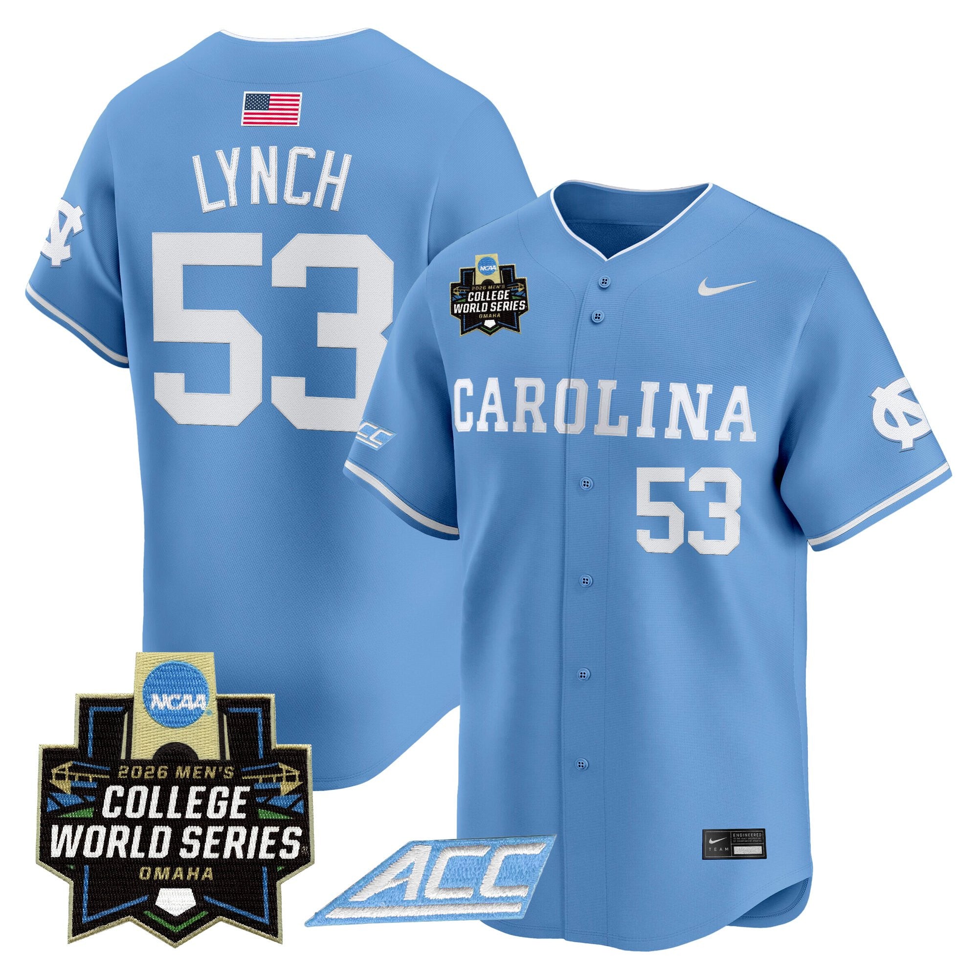 Men's North Carolina Tar Heels 2026 World Series Vapor Premier Limited Jersey - All Stitched