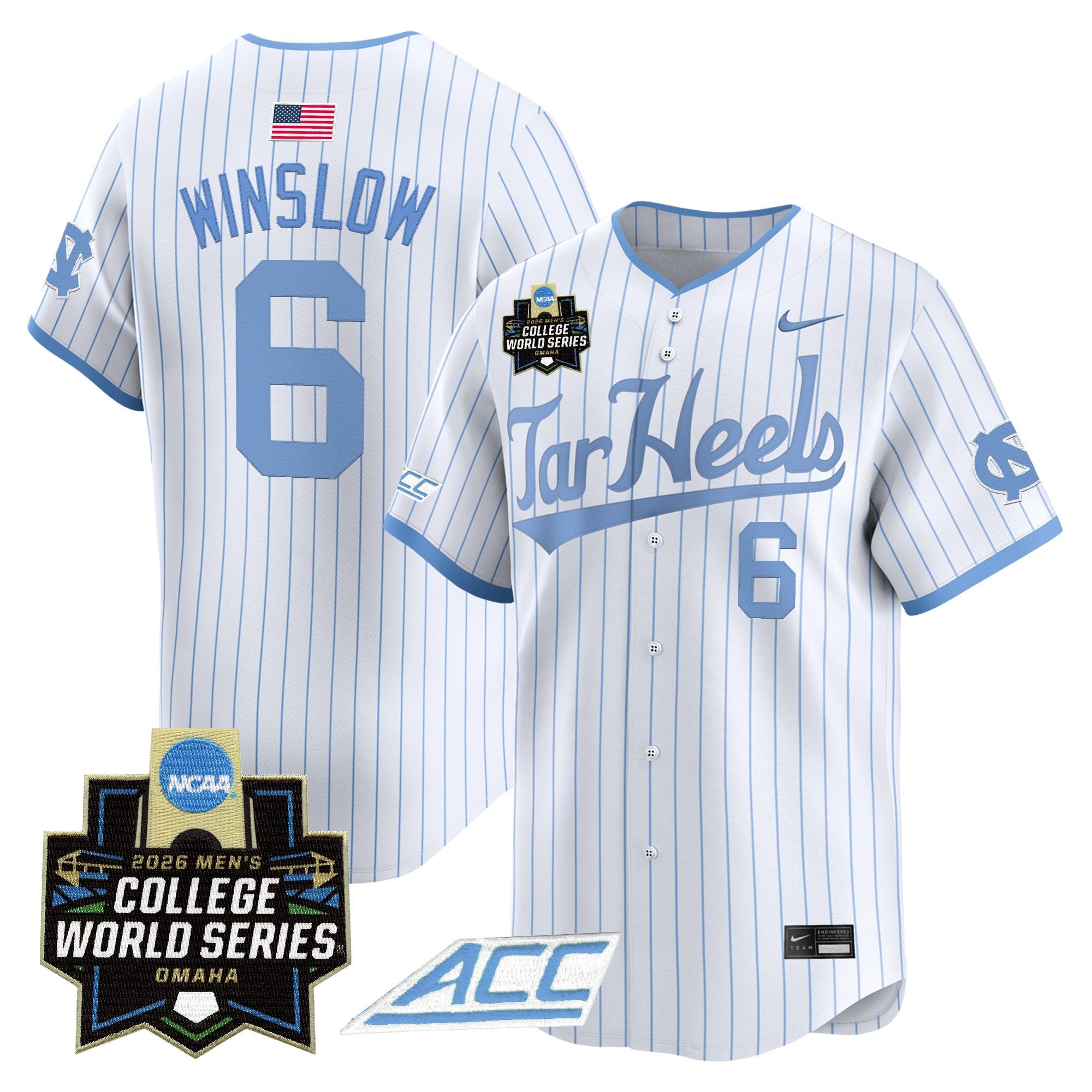 Men's North Carolina Tar Heels 2026 World Series Vapor Premier Limited Jersey - All Stitched