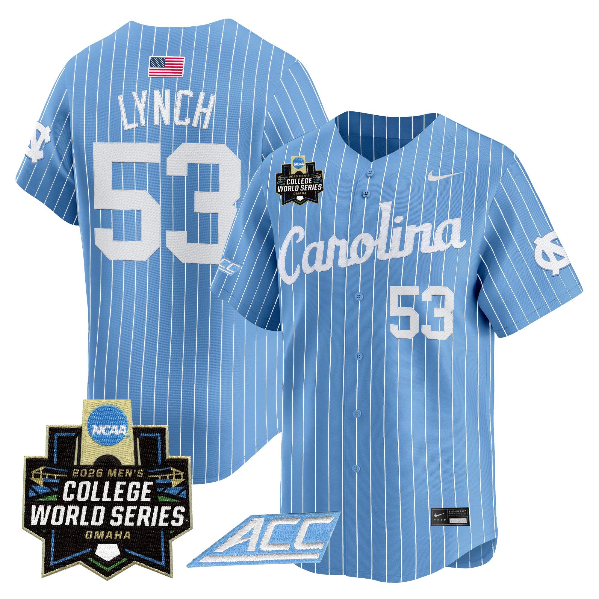 Men's North Carolina Tar Heels 2026 World Series Vapor Premier Limited Jersey - All Stitched
