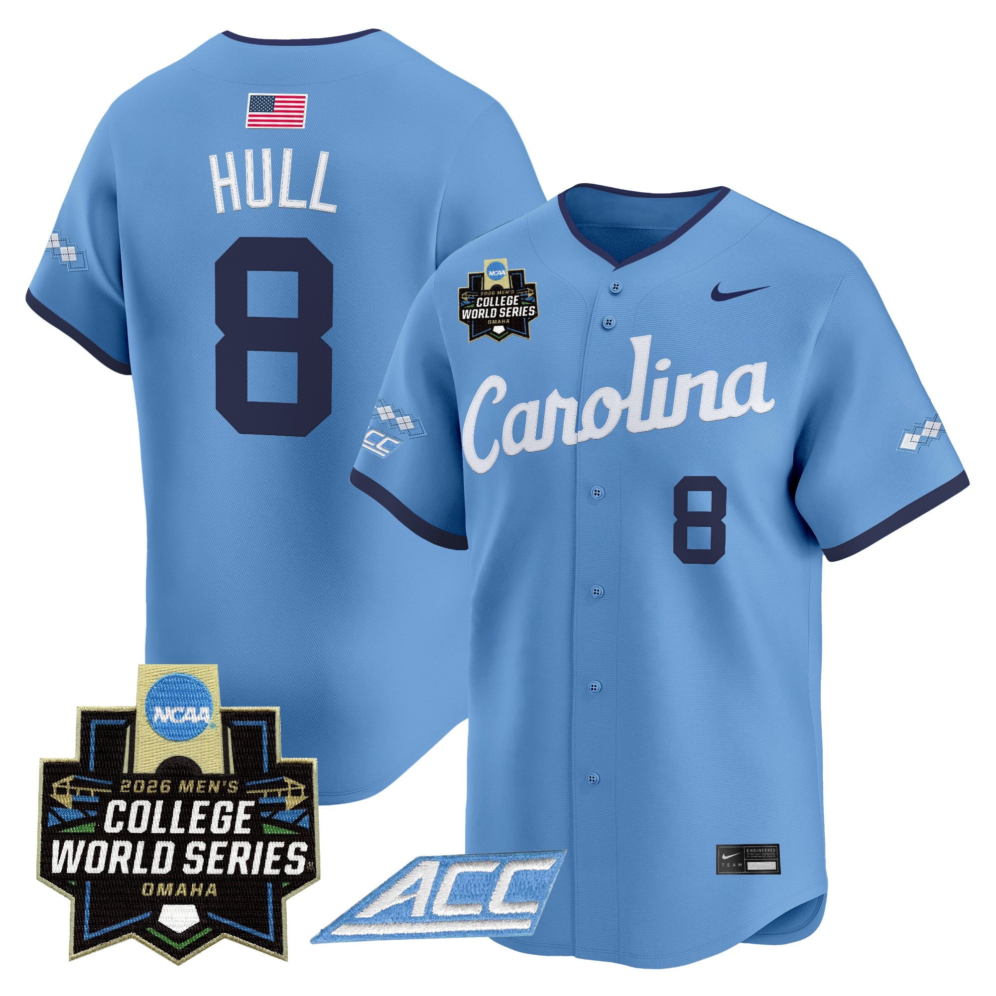 Men's North Carolina Tar Heels 2026 World Series Vapor Premier Limited Jersey - All Stitched