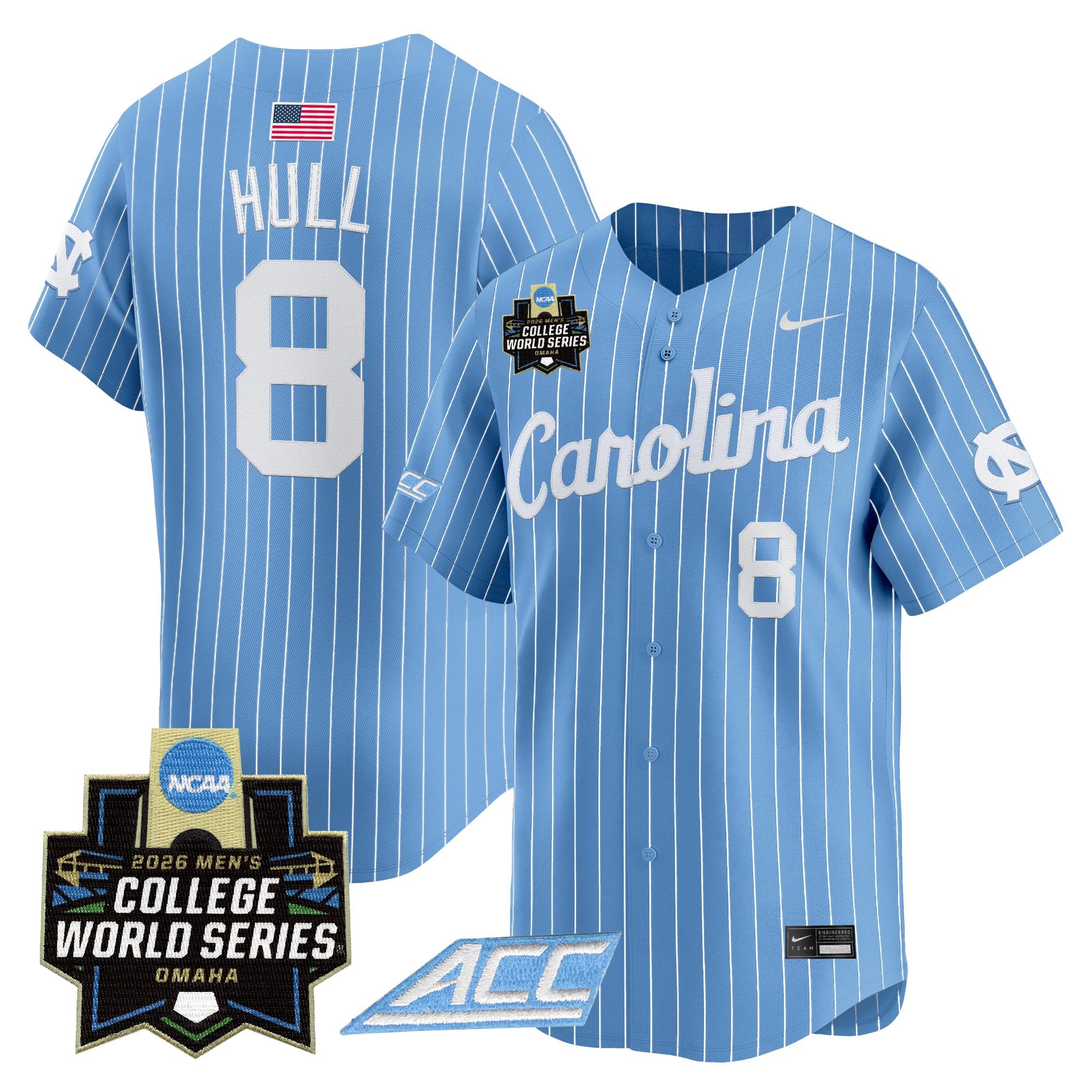 Men's North Carolina Tar Heels 2026 World Series Vapor Premier Limited Jersey - All Stitched