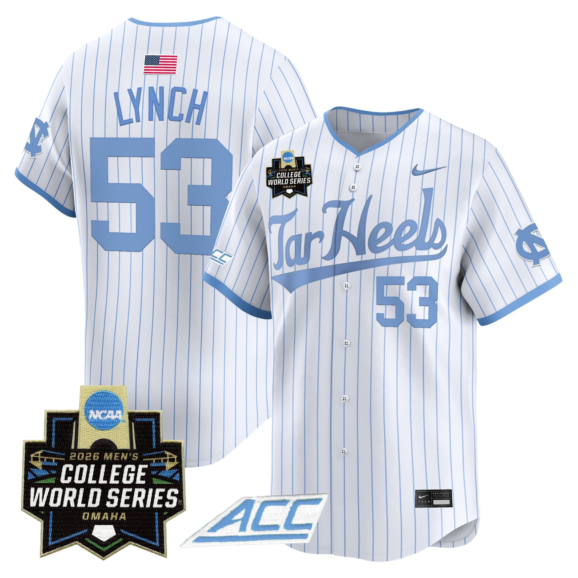Men's North Carolina Tar Heels 2026 World Series Vapor Premier Limited Jersey - All Stitched