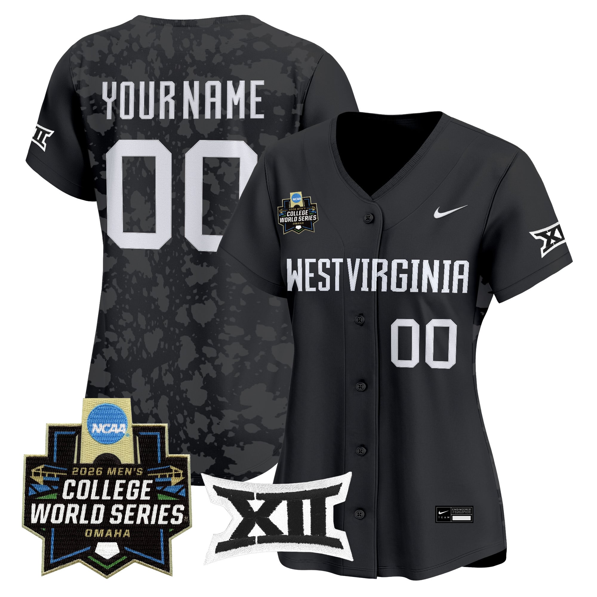 West Virginia Mountaineers 2026 World Series Patch Vapor Premier Limited Custom Jersey - All Stitched