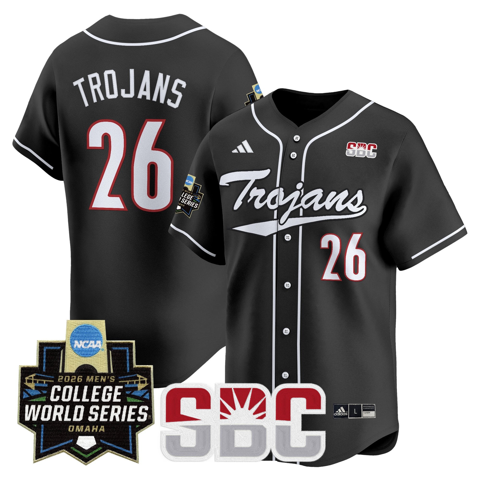 Men's Troy Trojans 2026 World Series Vapor Premier Limited Jersey - All Stitched