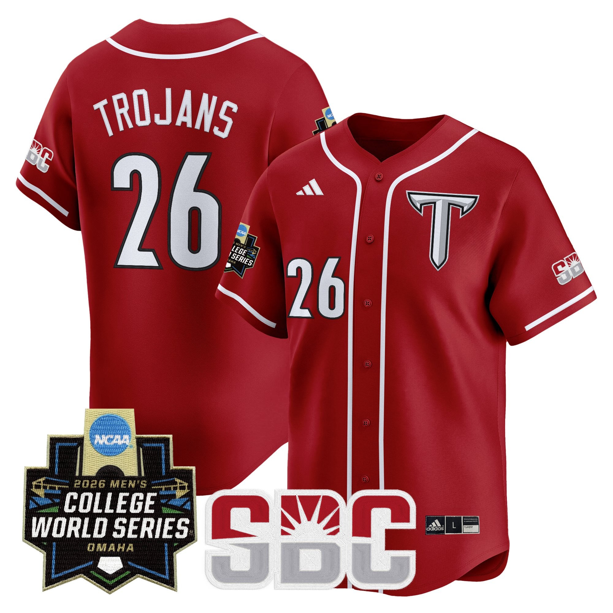 Men's Troy Trojans 2026 World Series Vapor Premier Limited Jersey - All Stitched