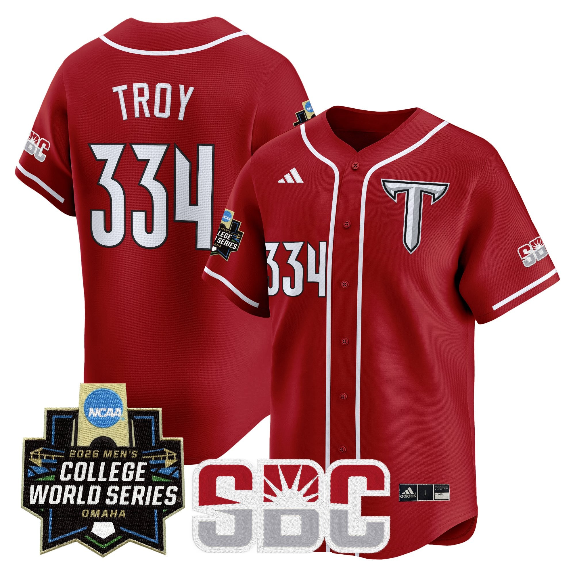 Men's Troy Trojans 2026 World Series Vapor Premier Limited Jersey - All Stitched