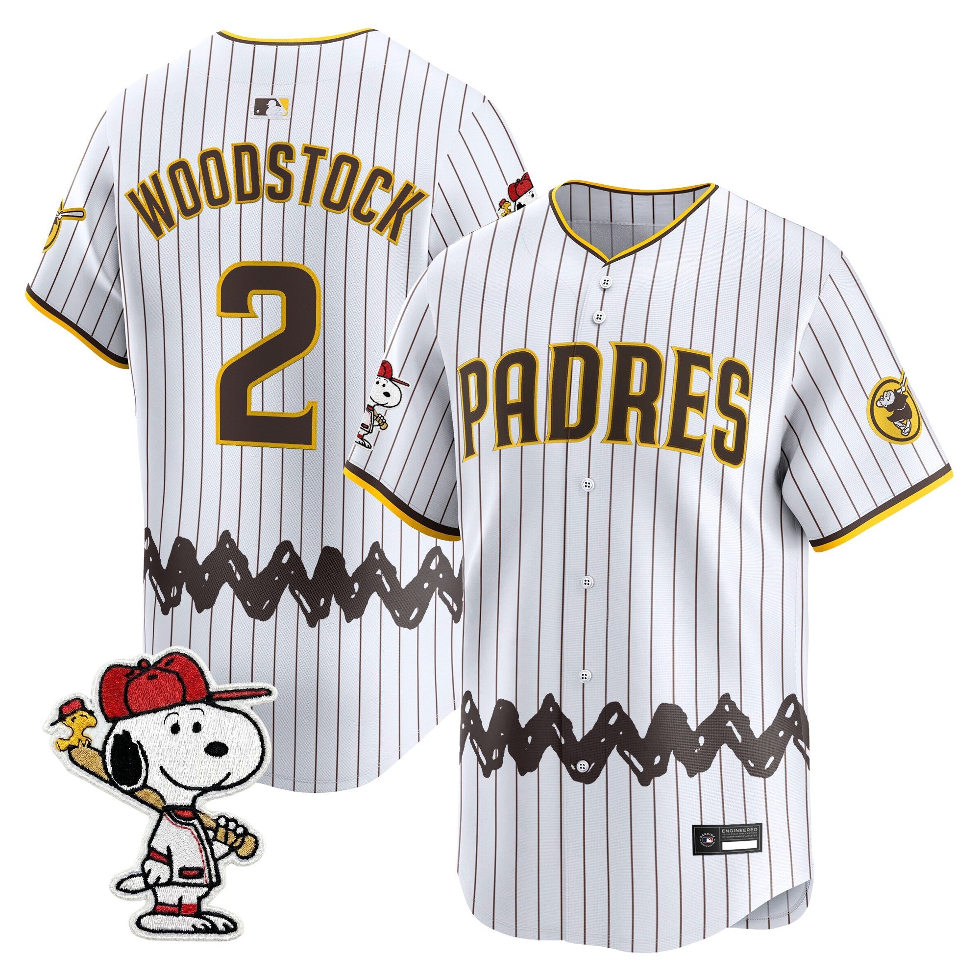 Men's Padres x Peanuts Vapor Premier Limited Jersey - Stitched
