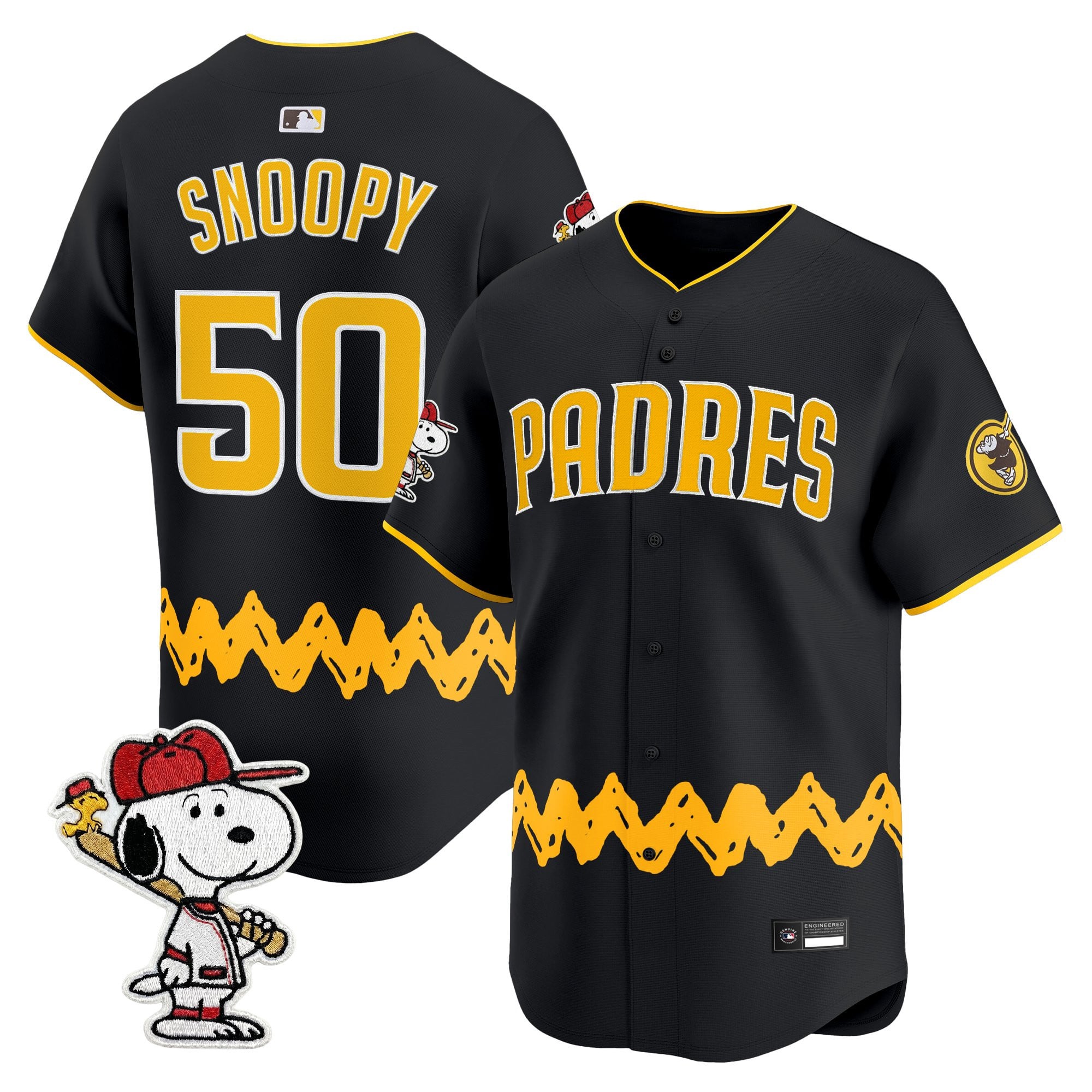 Men's Padres x Peanuts Vapor Premier Limited Jersey - Stitched