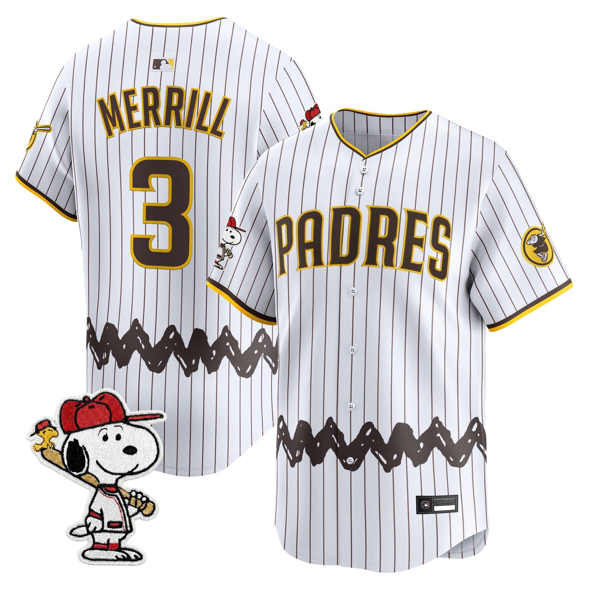 Men's Padres x Peanuts Vapor Premier Limited Jersey - Stitched