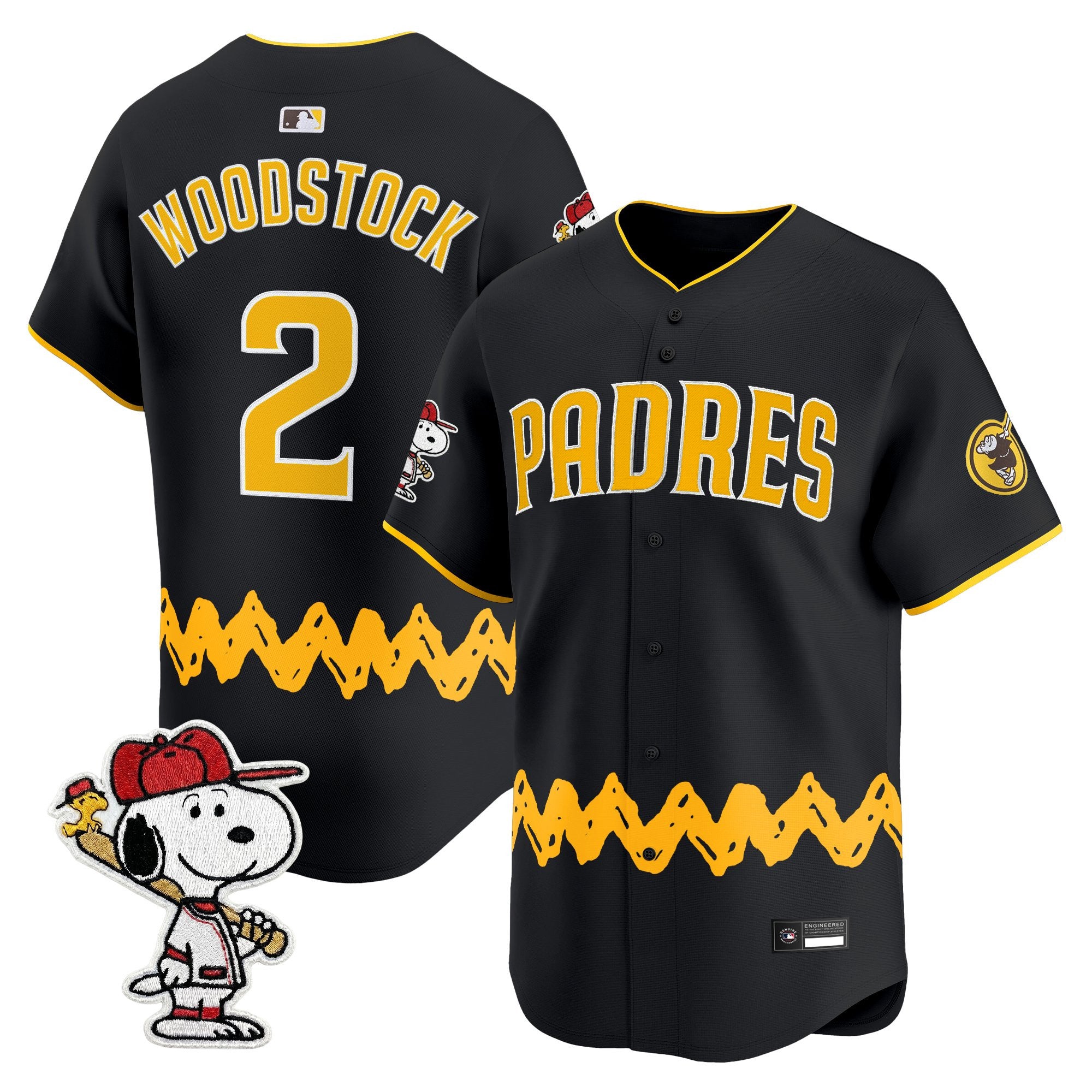 Men's Padres x Peanuts Vapor Premier Limited Jersey - Stitched