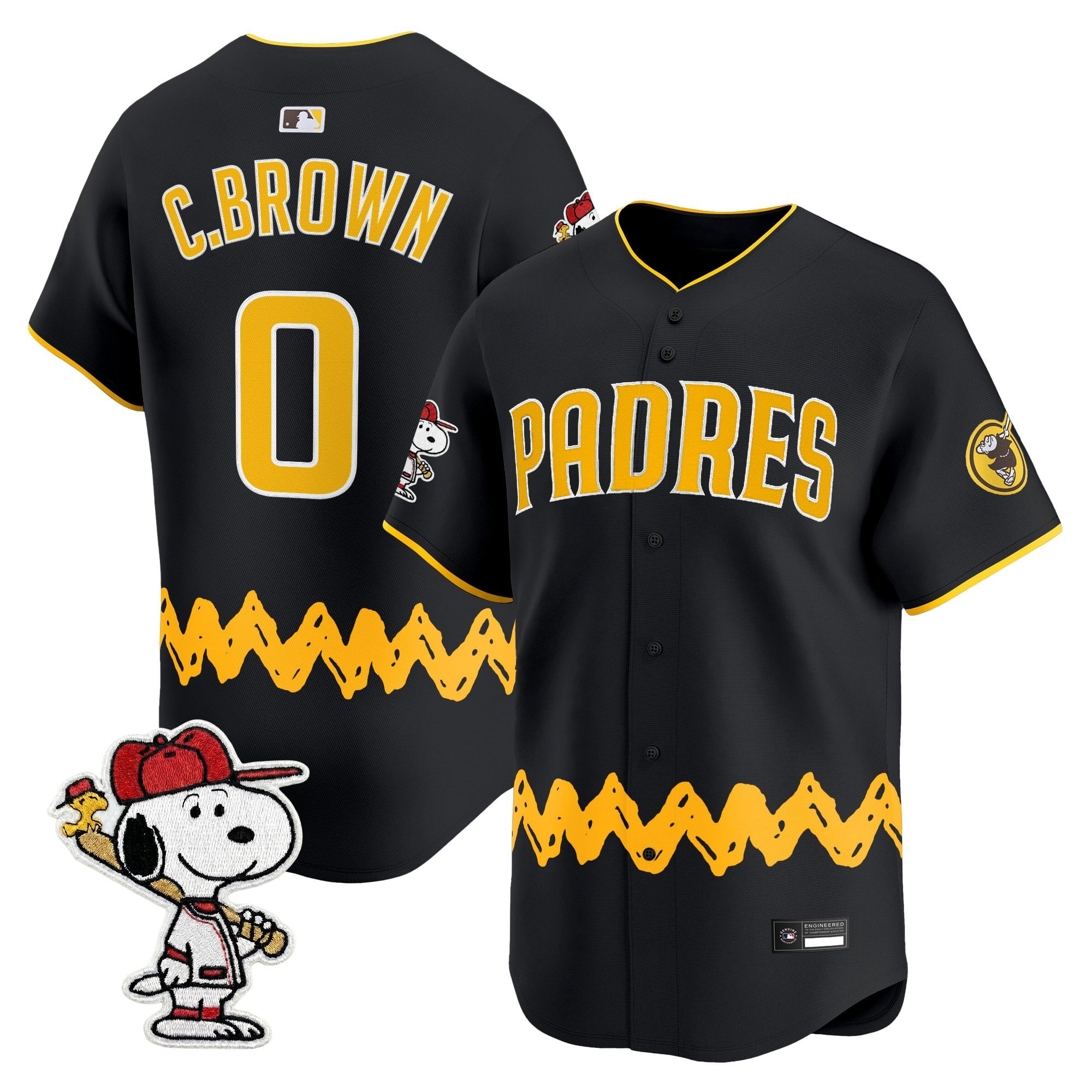 Men's Padres x Peanuts Vapor Premier Limited Jersey - Stitched