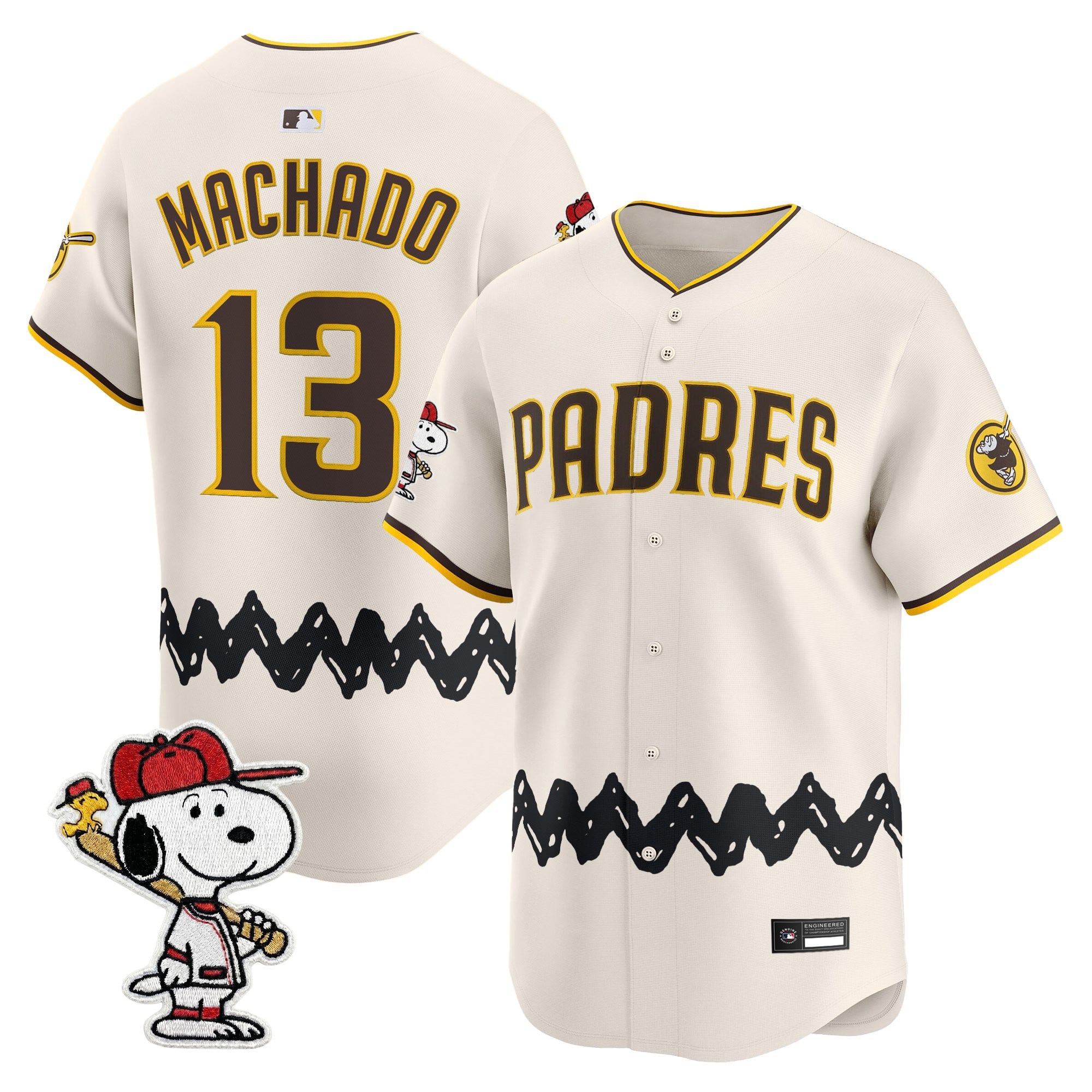 Men's Padres x Peanuts Vapor Premier Limited Jersey - Stitched