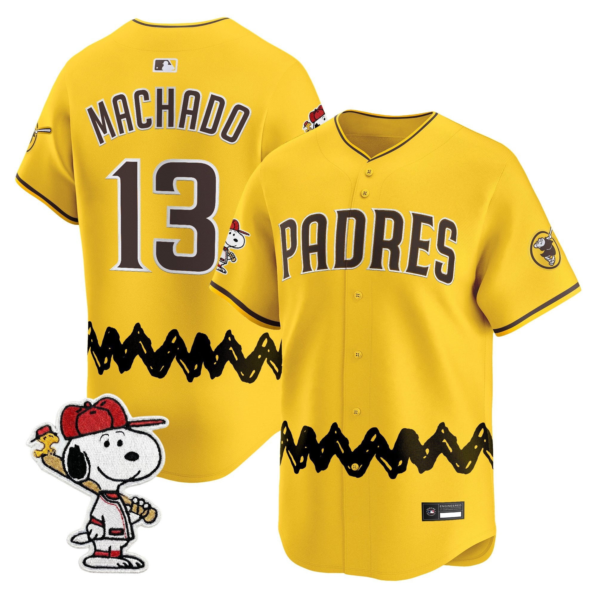 Men's Padres x Peanuts Vapor Premier Limited Jersey - Stitched