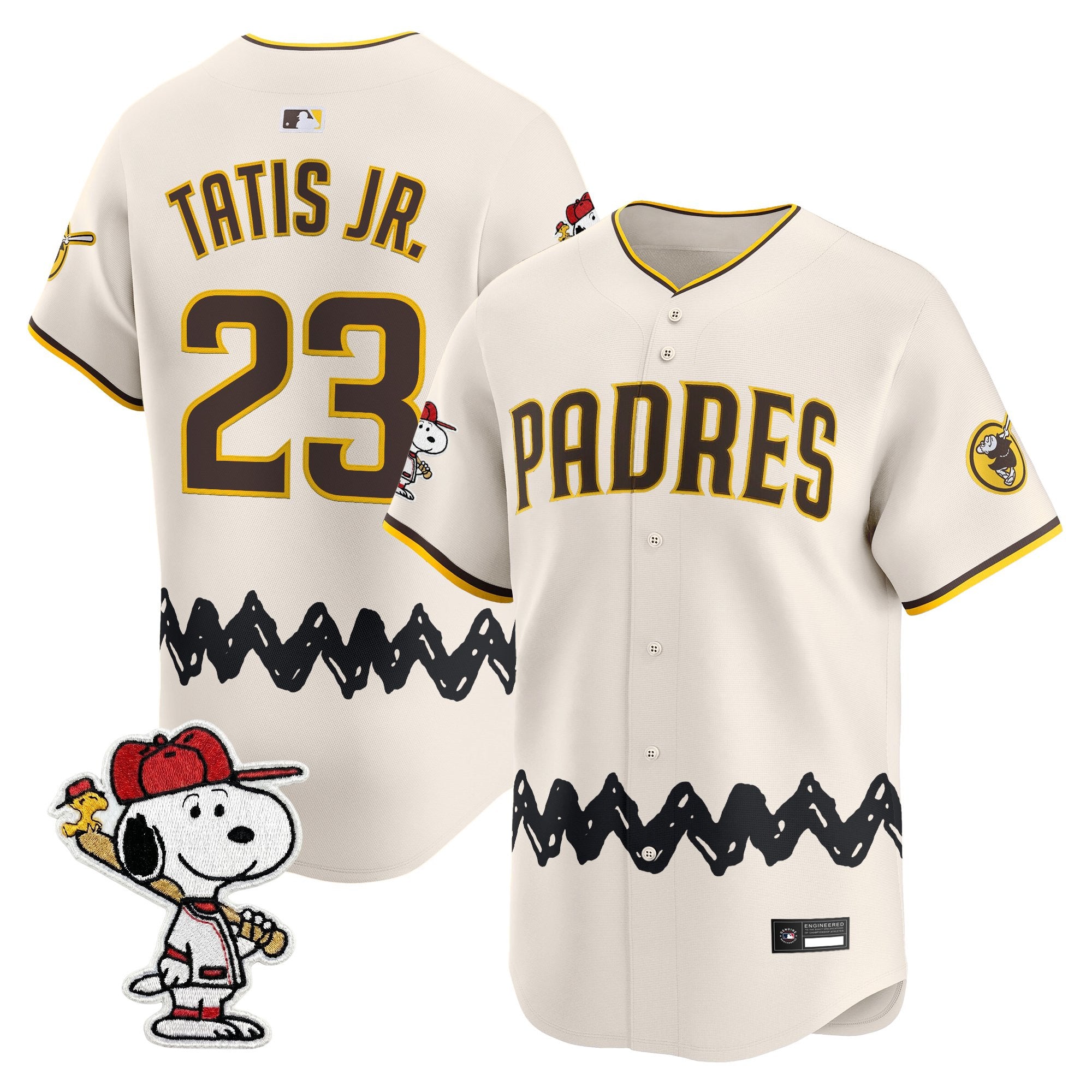 Men's Padres x Peanuts Vapor Premier Limited Jersey - Stitched