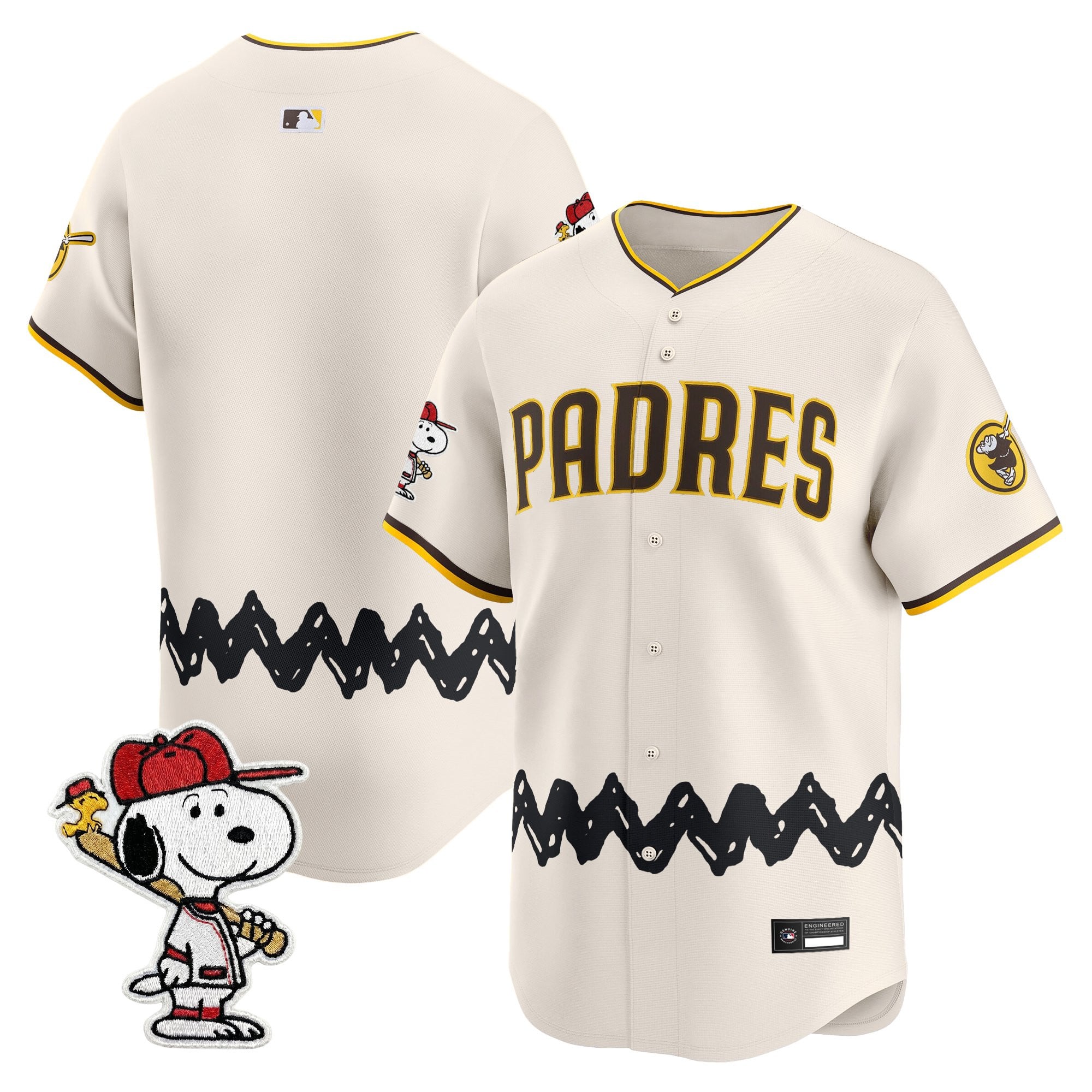 Men's Padres x Peanuts Vapor Premier Limited Jersey - Stitched