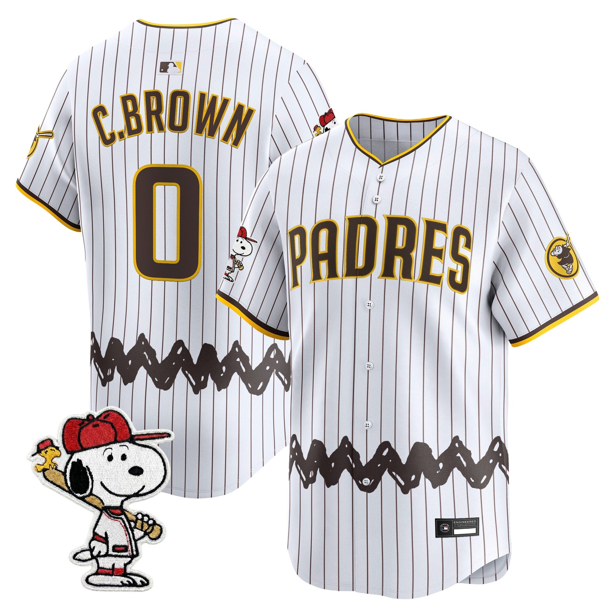 Men's Padres x Peanuts Vapor Premier Limited Jersey - Stitched