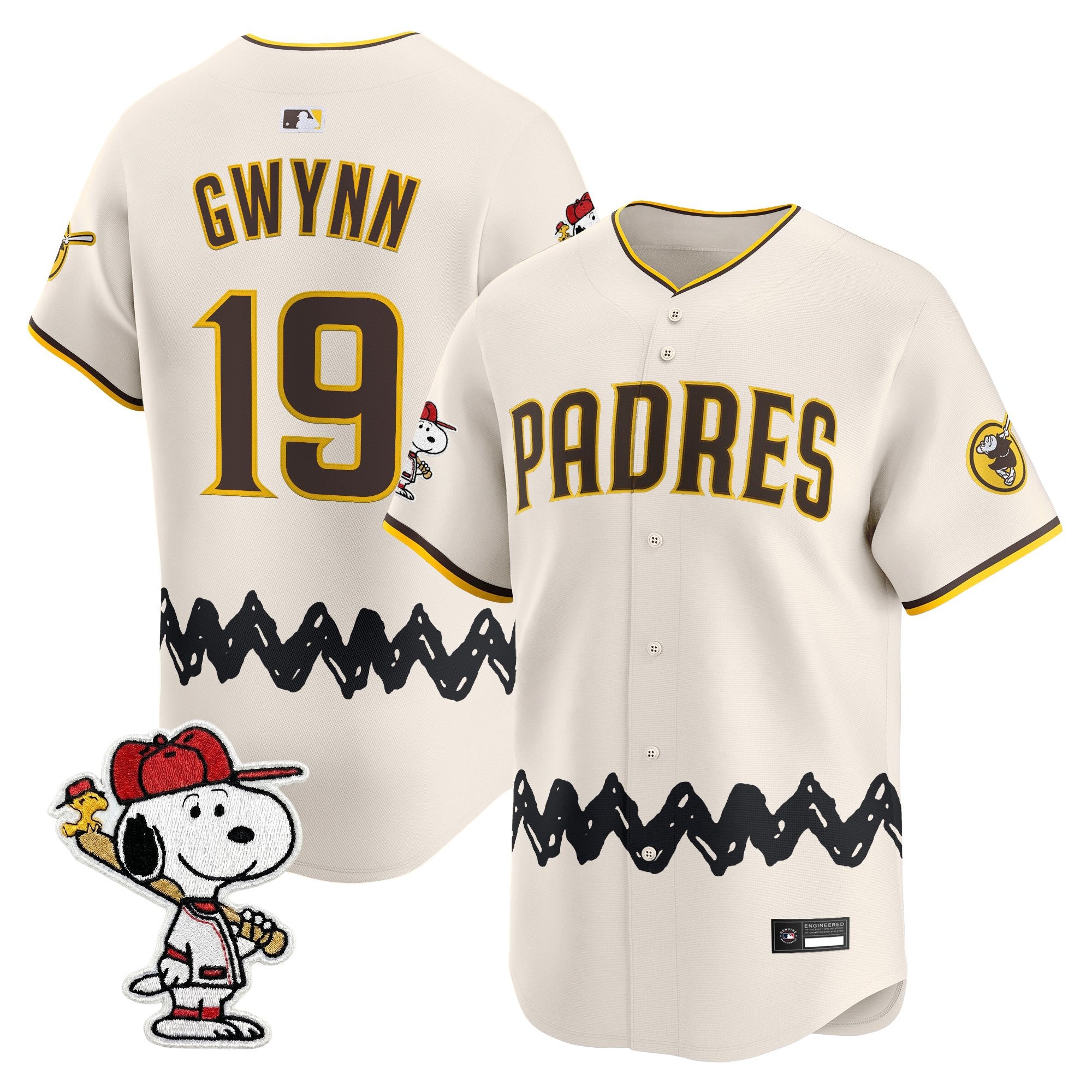 Men's Padres x Peanuts Vapor Premier Limited Jersey - Stitched