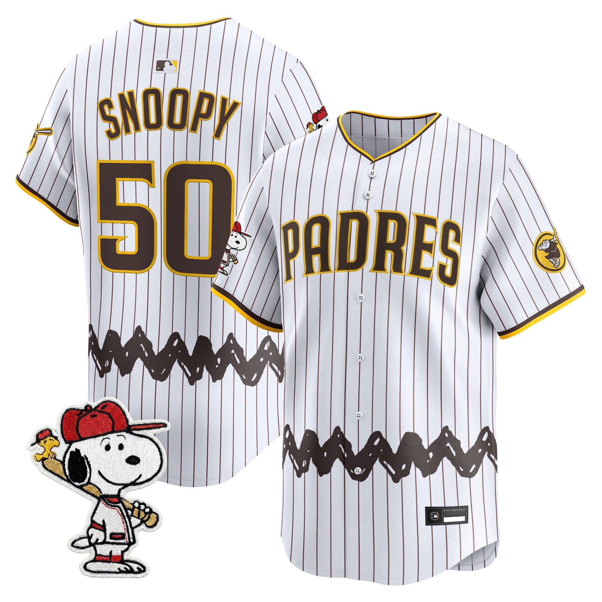 Men's Padres x Peanuts Vapor Premier Limited Jersey - Stitched