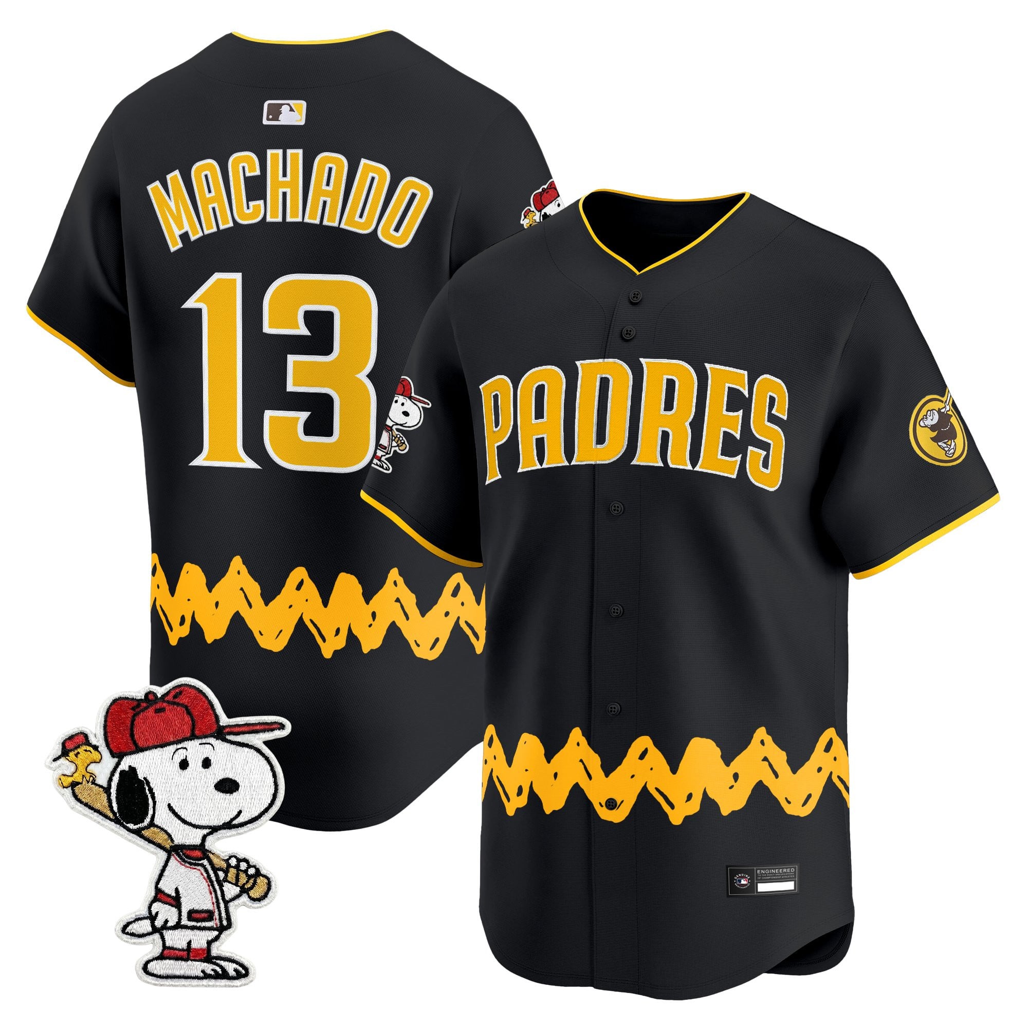 Men's Padres x Peanuts Vapor Premier Limited Jersey - Stitched