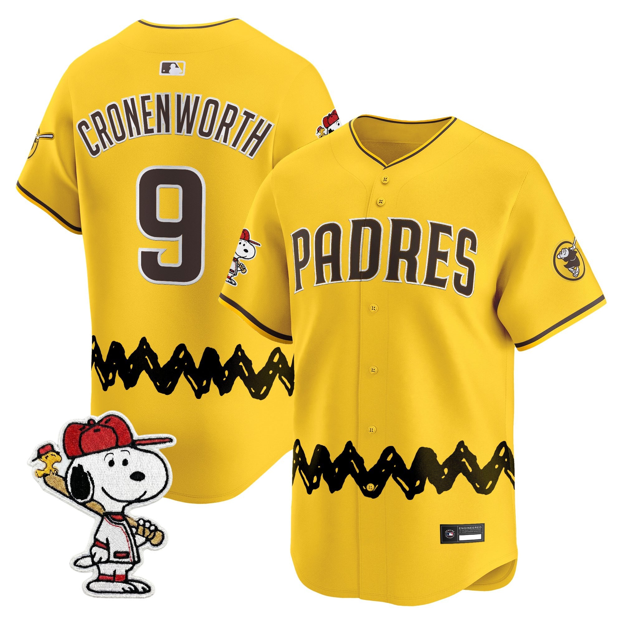 Men's Padres x Peanuts Vapor Premier Limited Jersey - Stitched