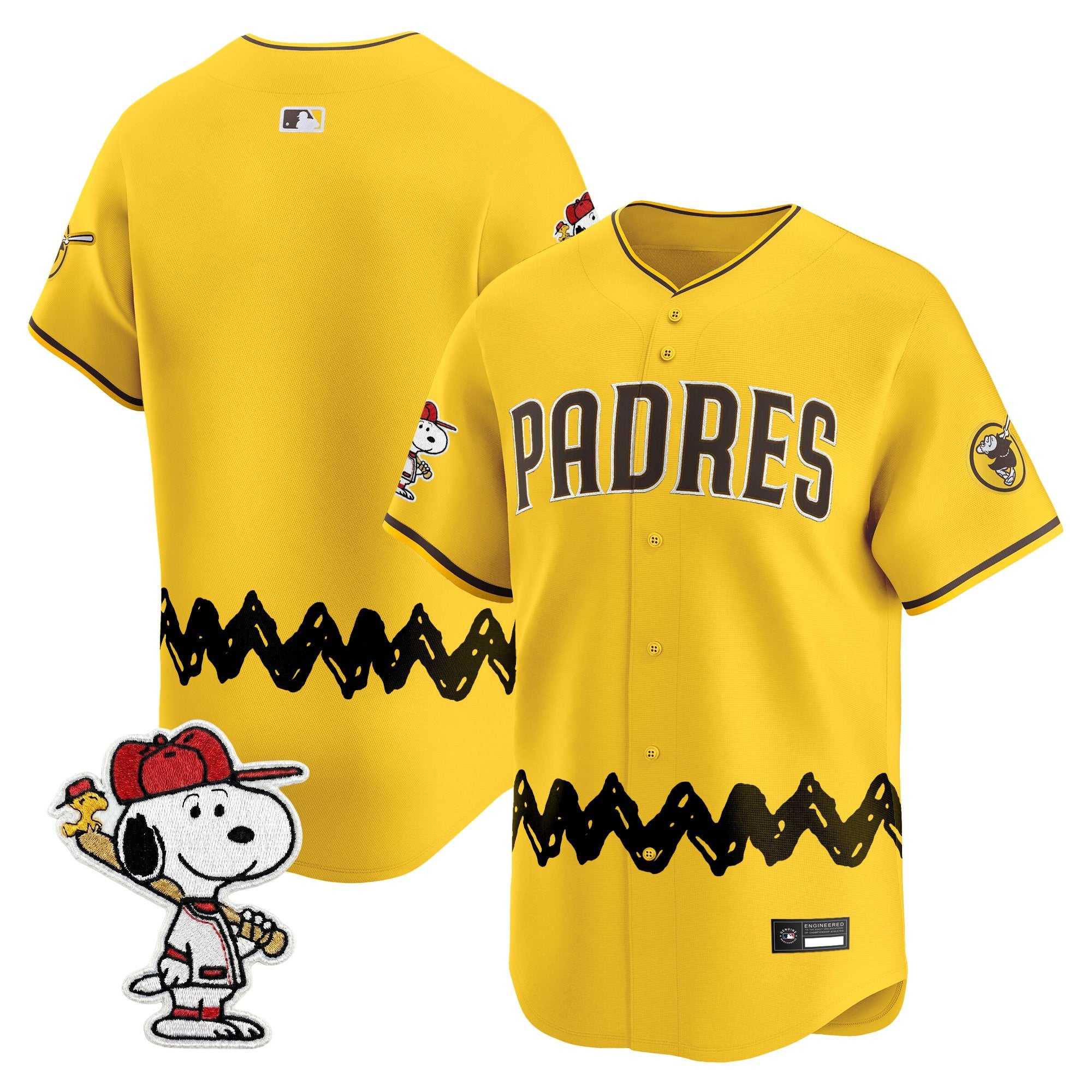 Men's Padres x Peanuts Vapor Premier Limited Jersey - Stitched