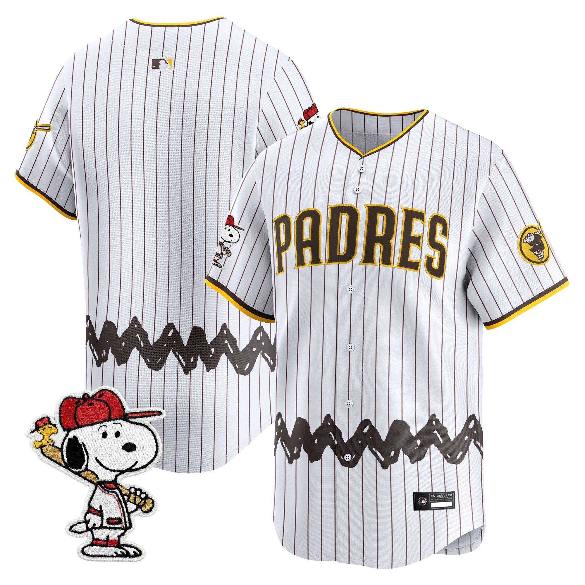 Men's Padres x Peanuts Vapor Premier Limited Jersey - Stitched