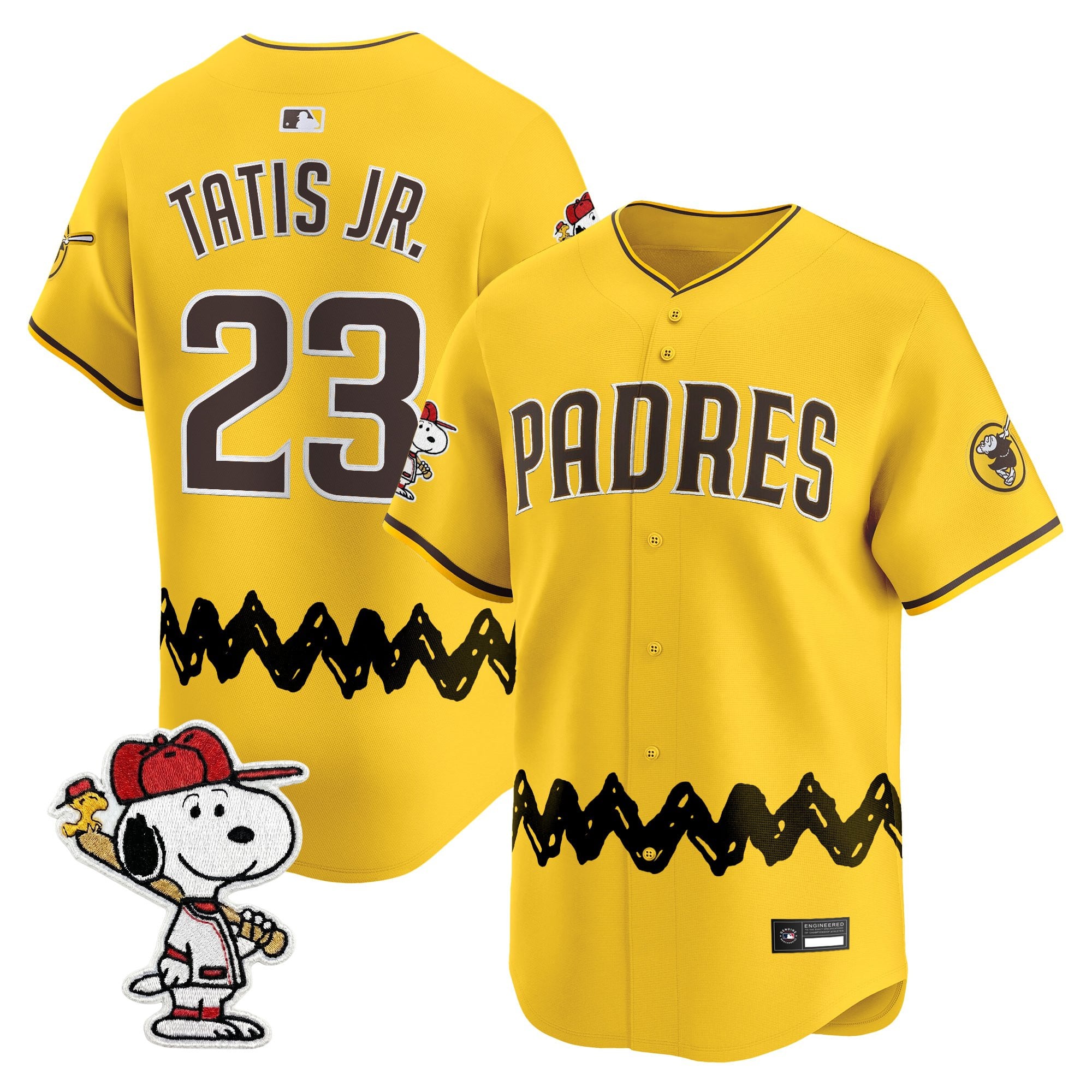 Men's Padres x Peanuts Vapor Premier Limited Jersey - Stitched