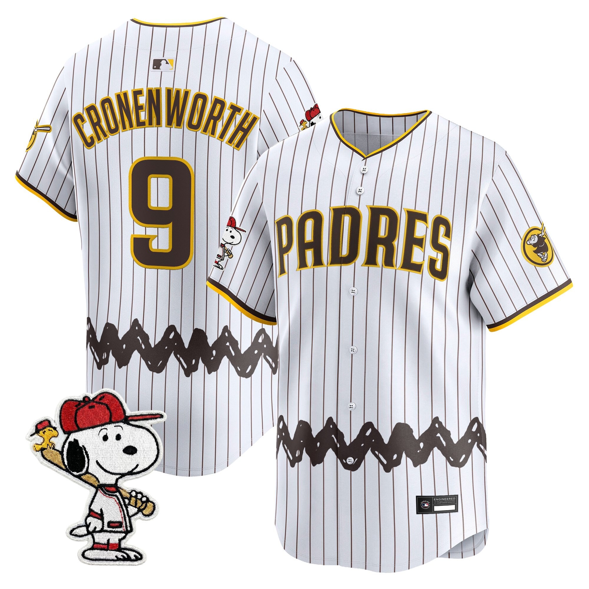 Men's Padres x Peanuts Vapor Premier Limited Jersey - Stitched