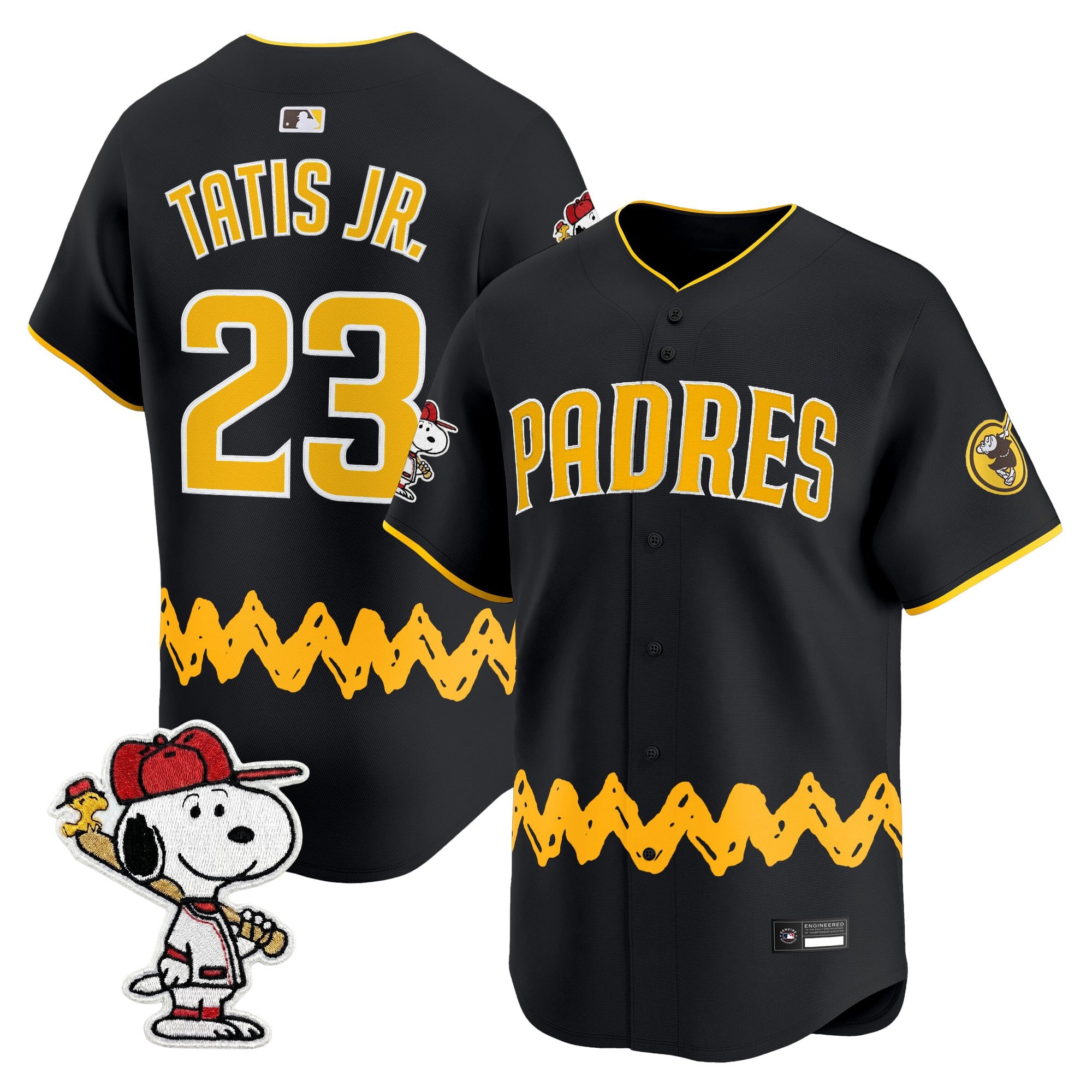 Men's Padres x Peanuts Vapor Premier Limited Jersey - Stitched