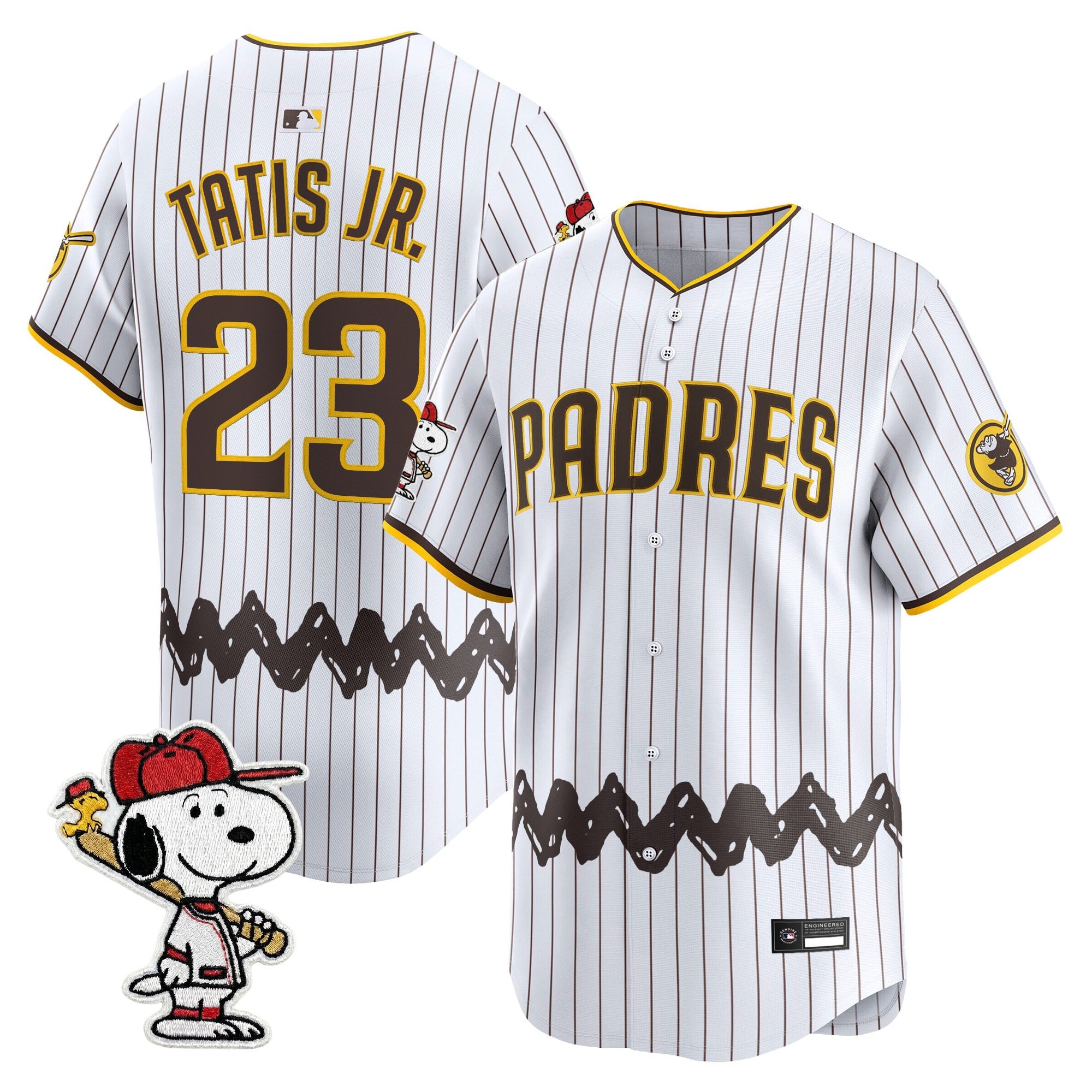 Men's Padres x Peanuts Vapor Premier Limited Jersey - Stitched