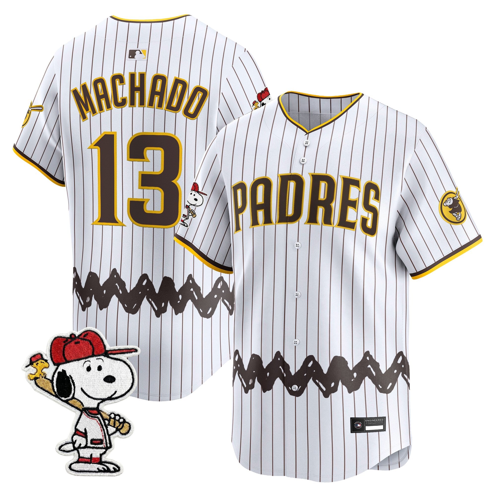 Men's Padres x Peanuts Vapor Premier Limited Jersey - Stitched