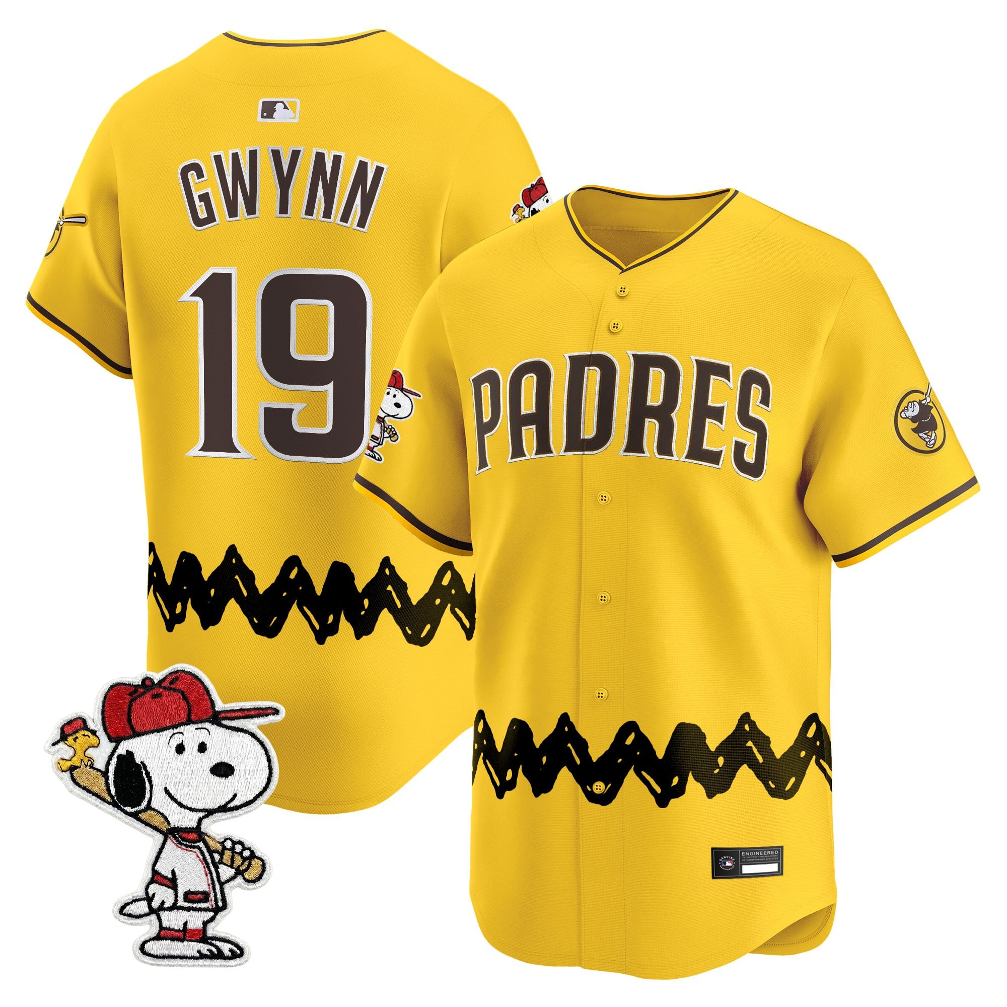 Men's Padres x Peanuts Vapor Premier Limited Jersey - Stitched