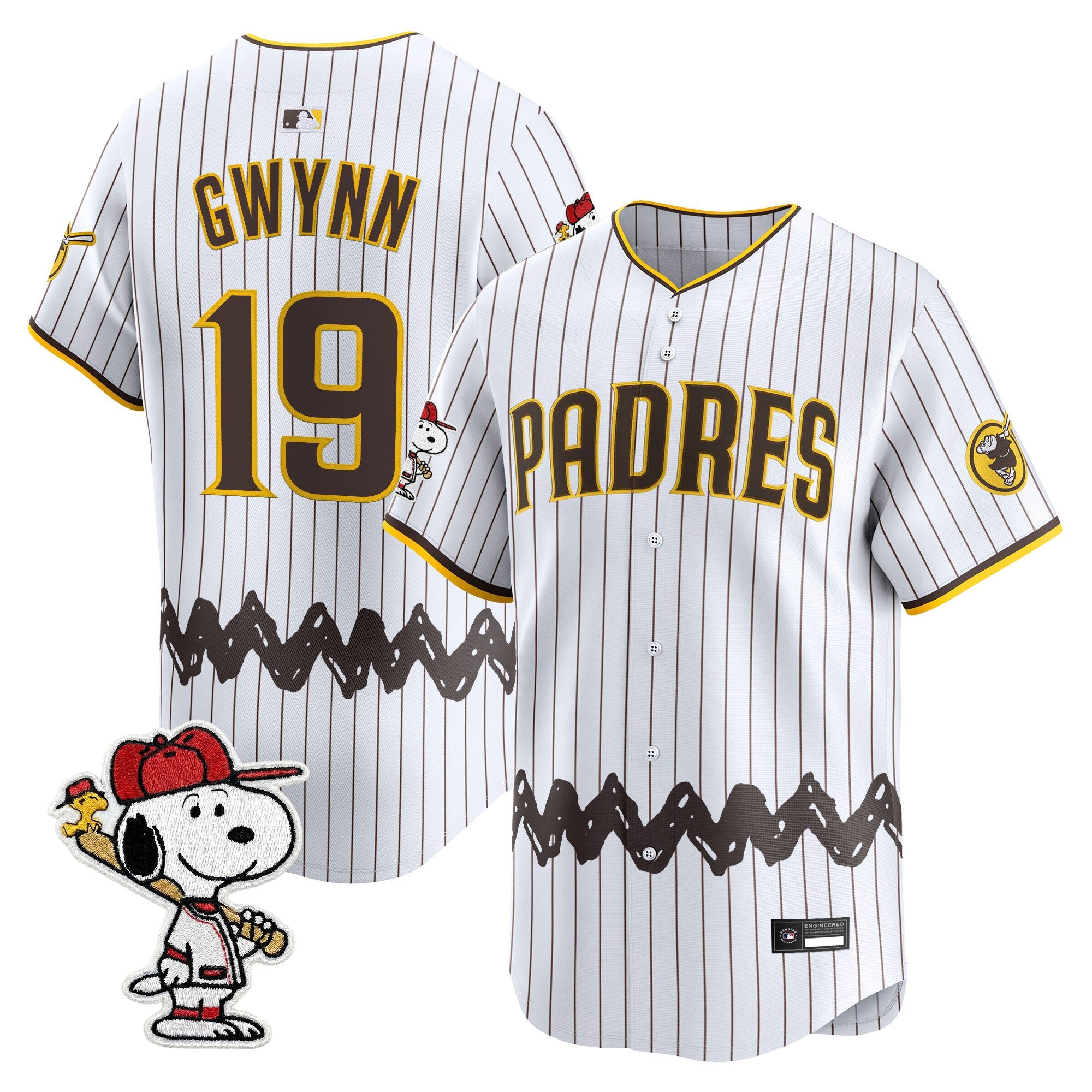 Men's Padres x Peanuts Vapor Premier Limited Jersey - Stitched