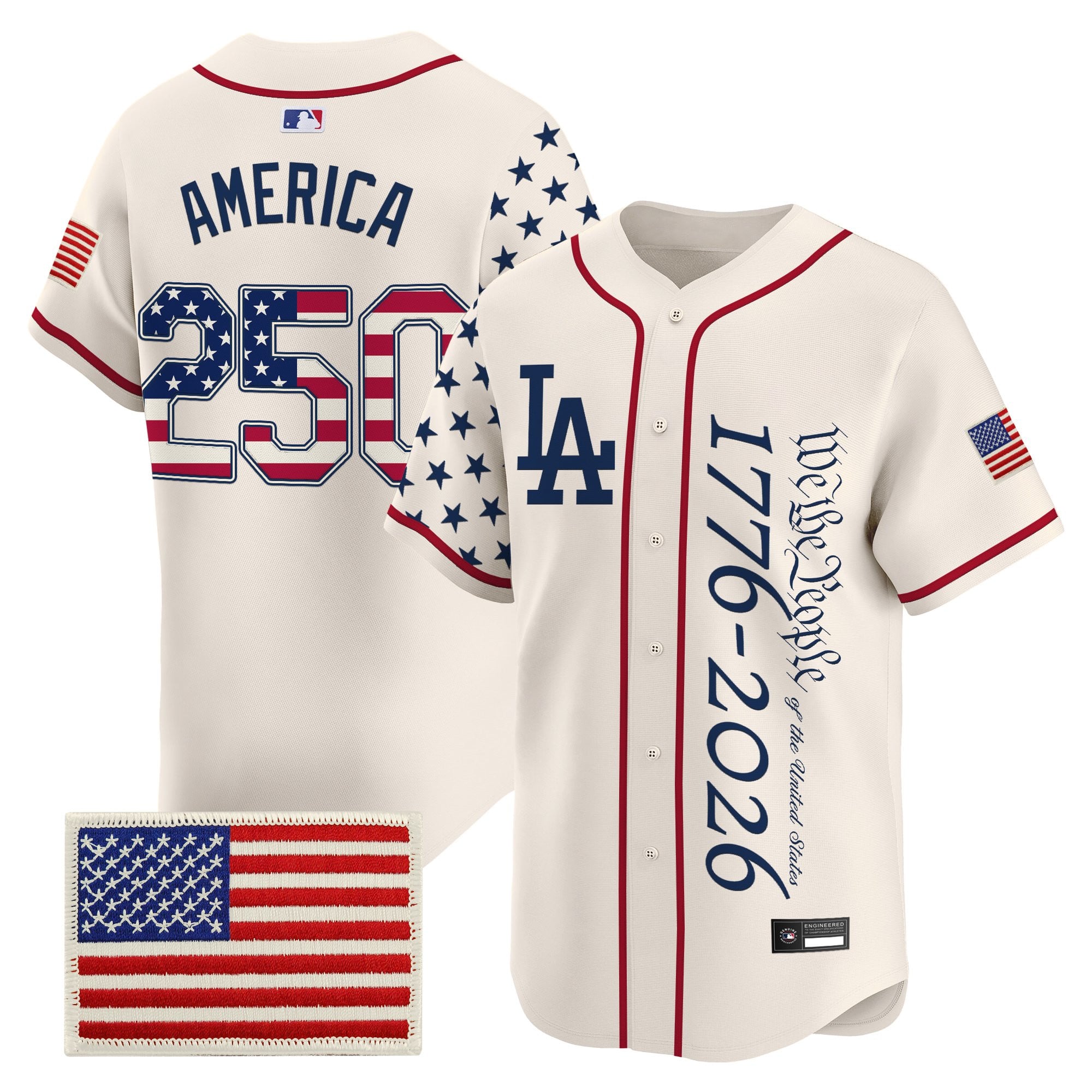 Men's Los Angeles Dodgers "America 250 Edition" Vapor Premier Limited Jersey V2 - Stitched