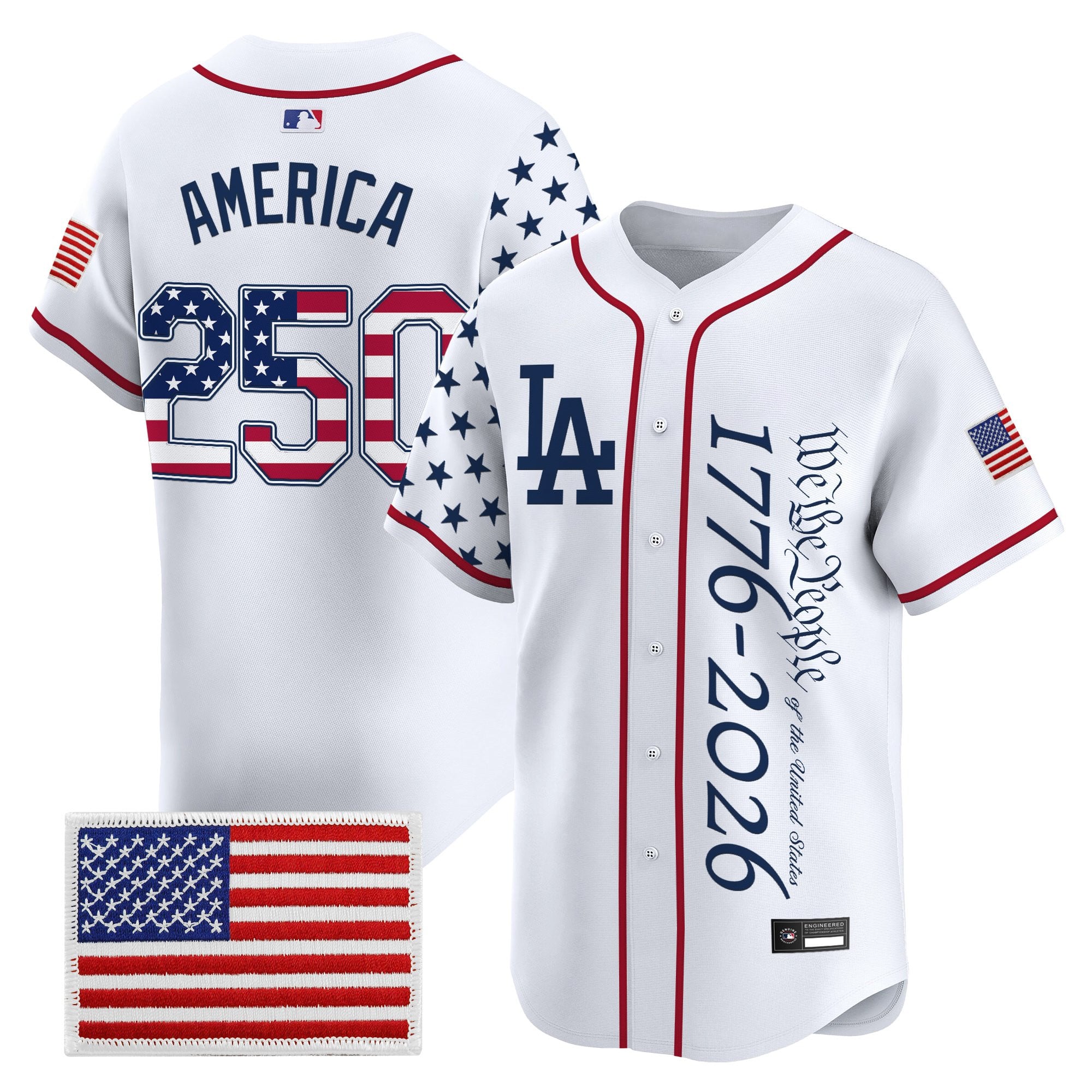 Men's Los Angeles Dodgers "America 250 Edition" Vapor Premier Limited Jersey V2 - Stitched