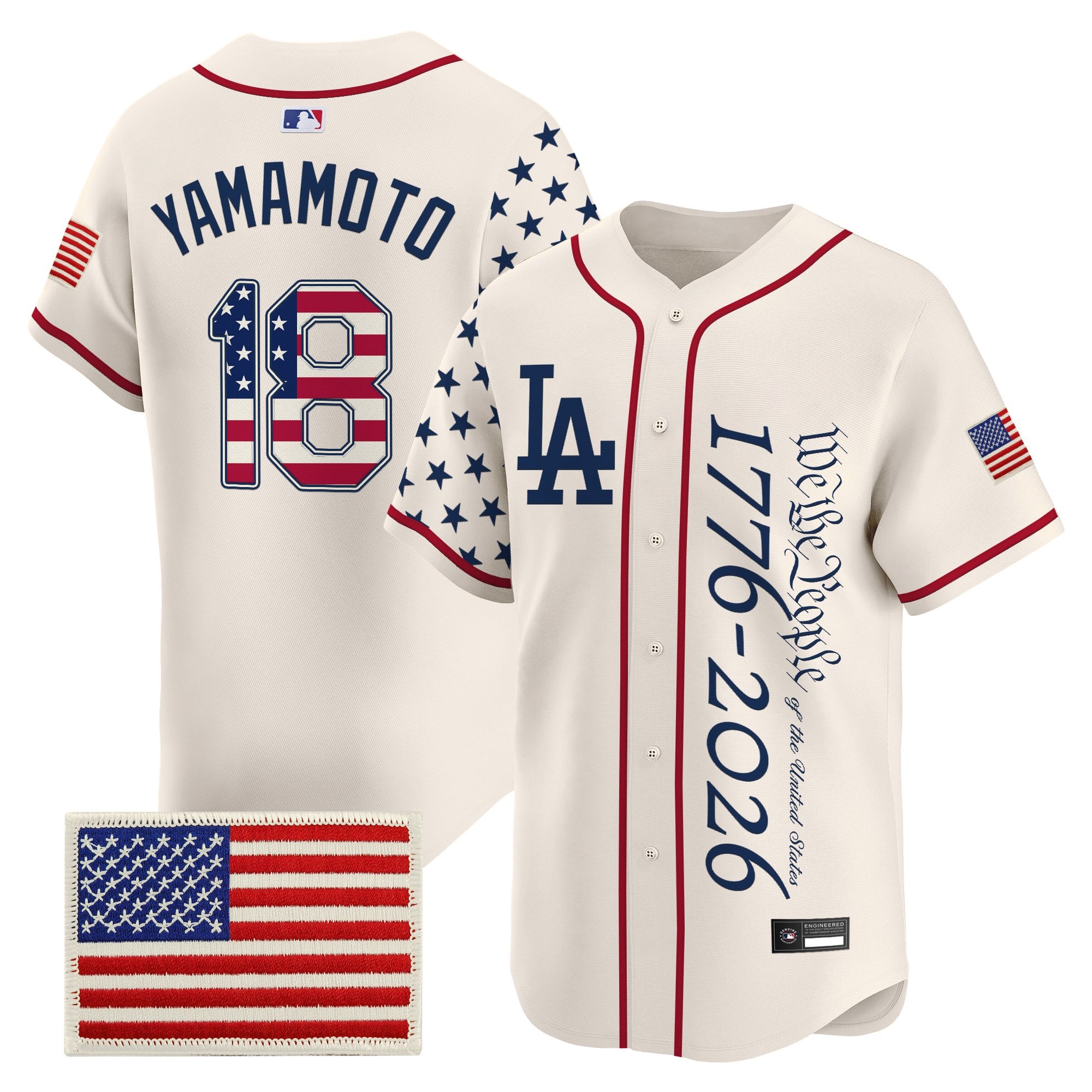 Men's Los Angeles Dodgers "America 250 Edition" Vapor Premier Limited Jersey V2 - Stitched