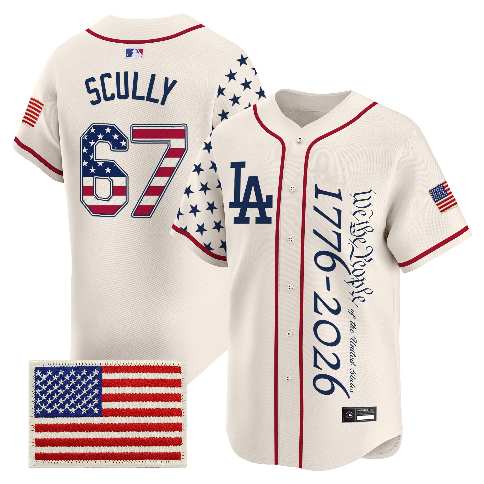 Men's Los Angeles Dodgers "America 250 Edition" Vapor Premier Limited Jersey V2 - Stitched